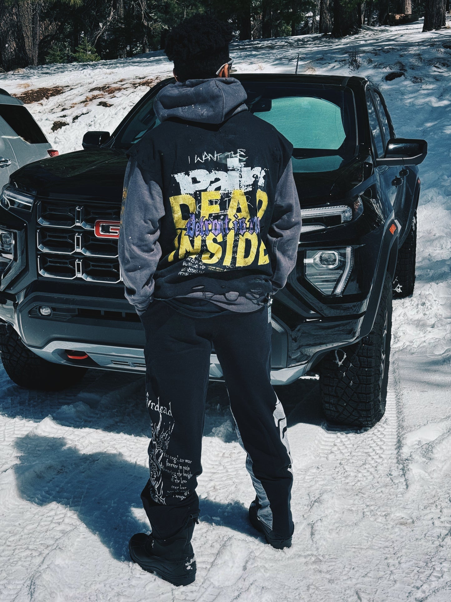 #3 Cement 1 of 1 upcycled hoodie