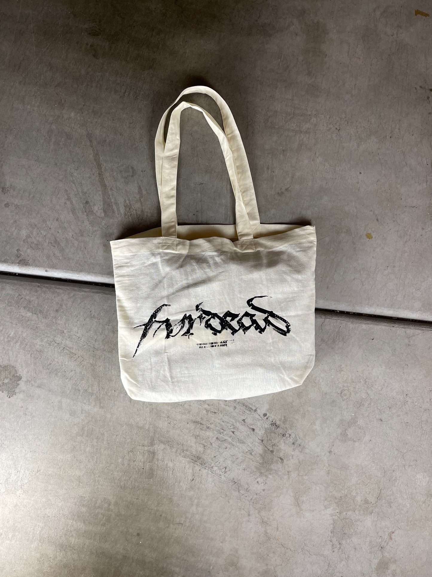 2. Dead Inside Tote Bag Bleached Canvas