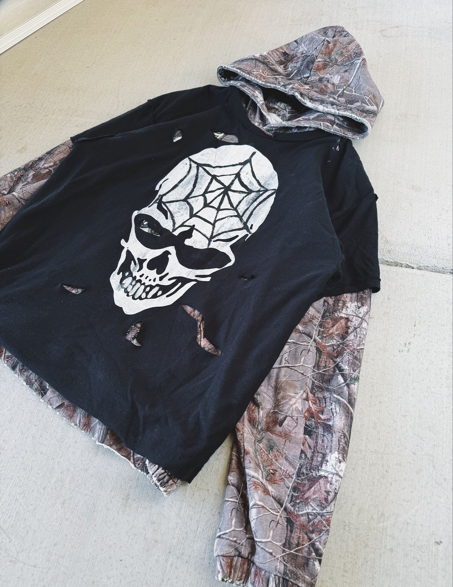 #2 Camo 1 of 1 upcycled hoodie