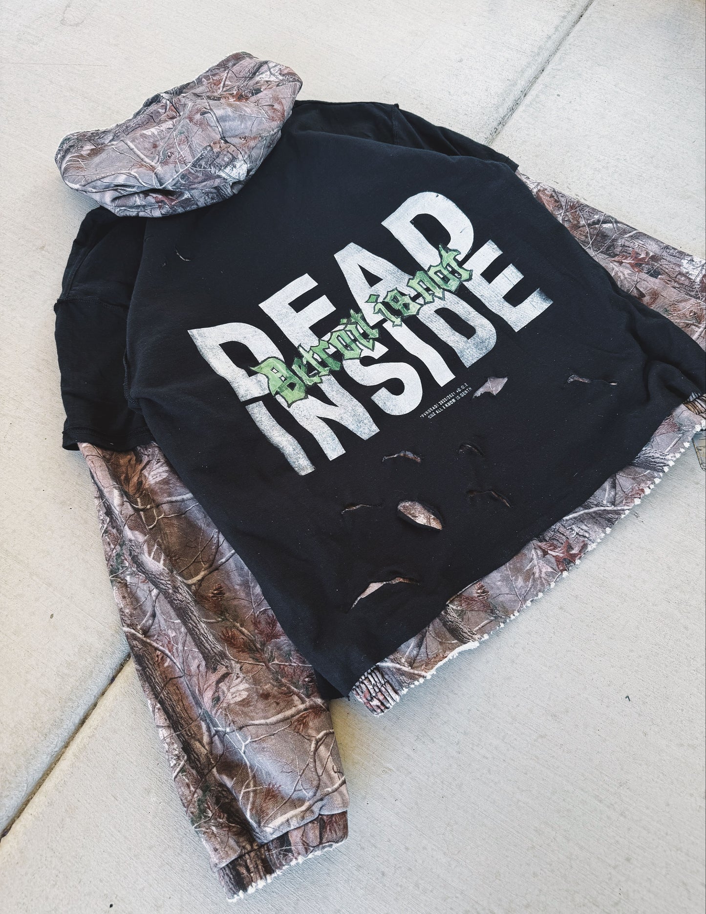 #2 Camo 1 of 1 upcycled hoodie