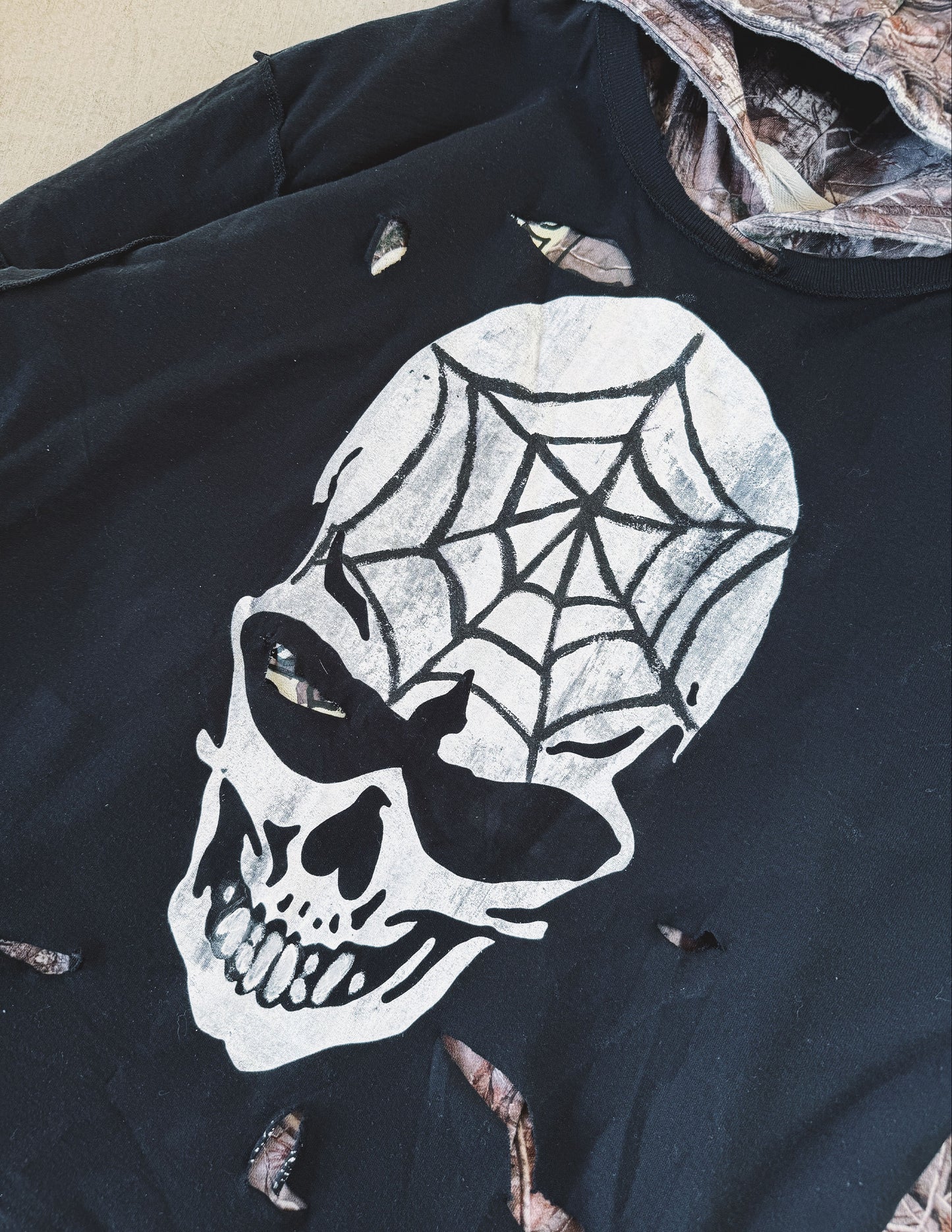 #2 Camo 1 of 1 upcycled hoodie
