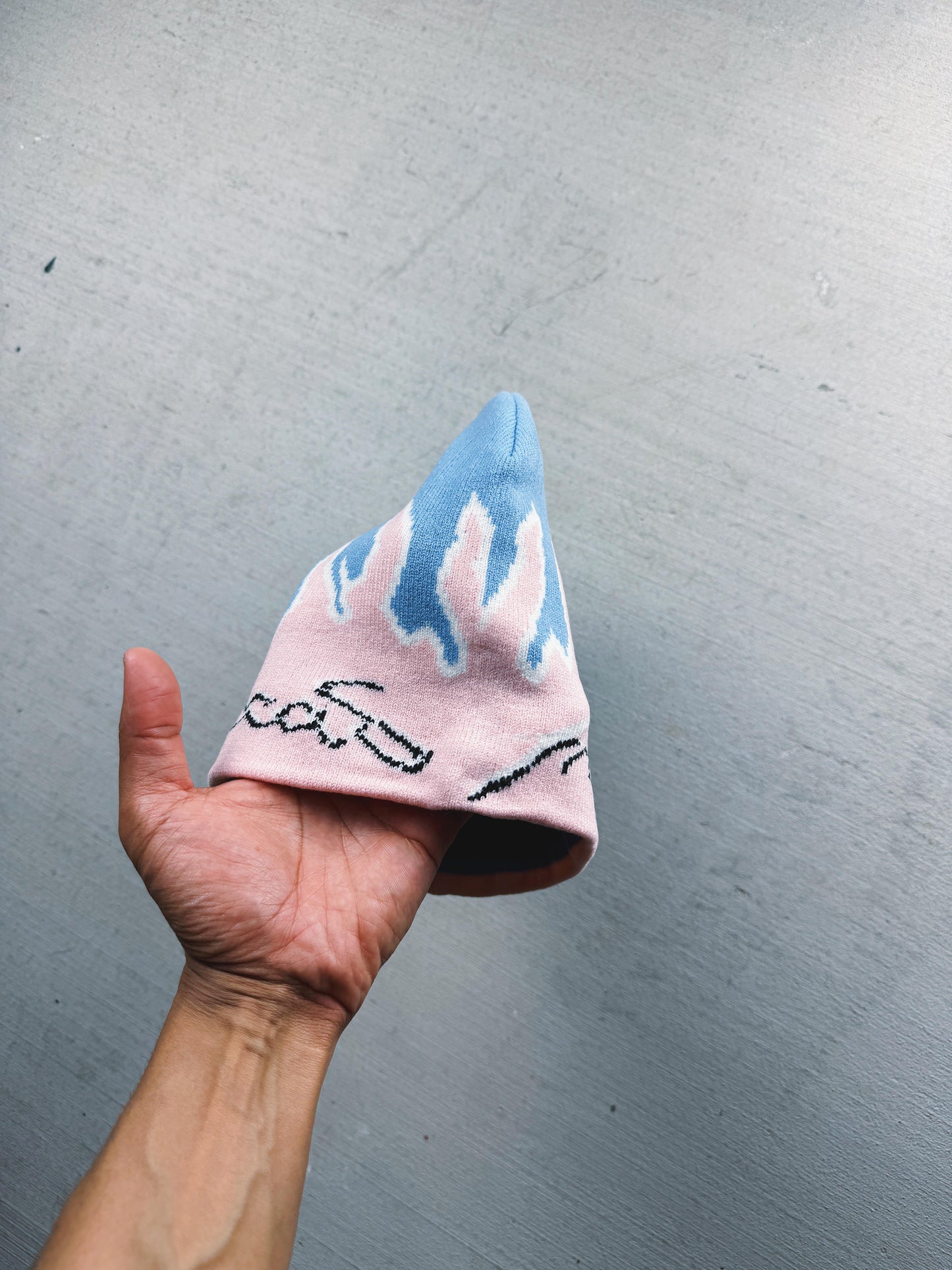 Cotton Candy flame beanie
