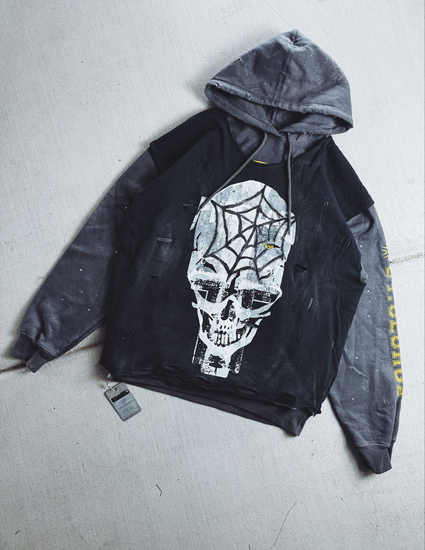 #3 Cement 1 of 1 upcycled hoodie