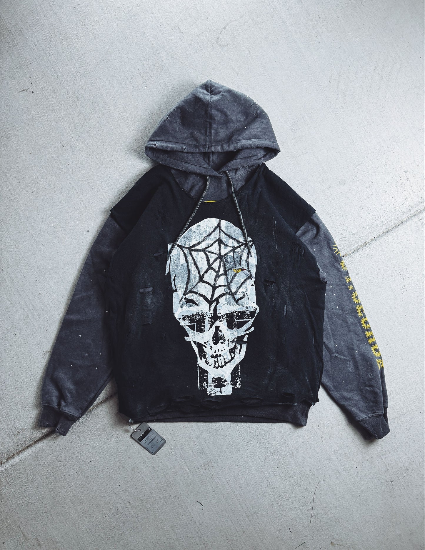 #3 Cement 1 of 1 upcycled hoodie
