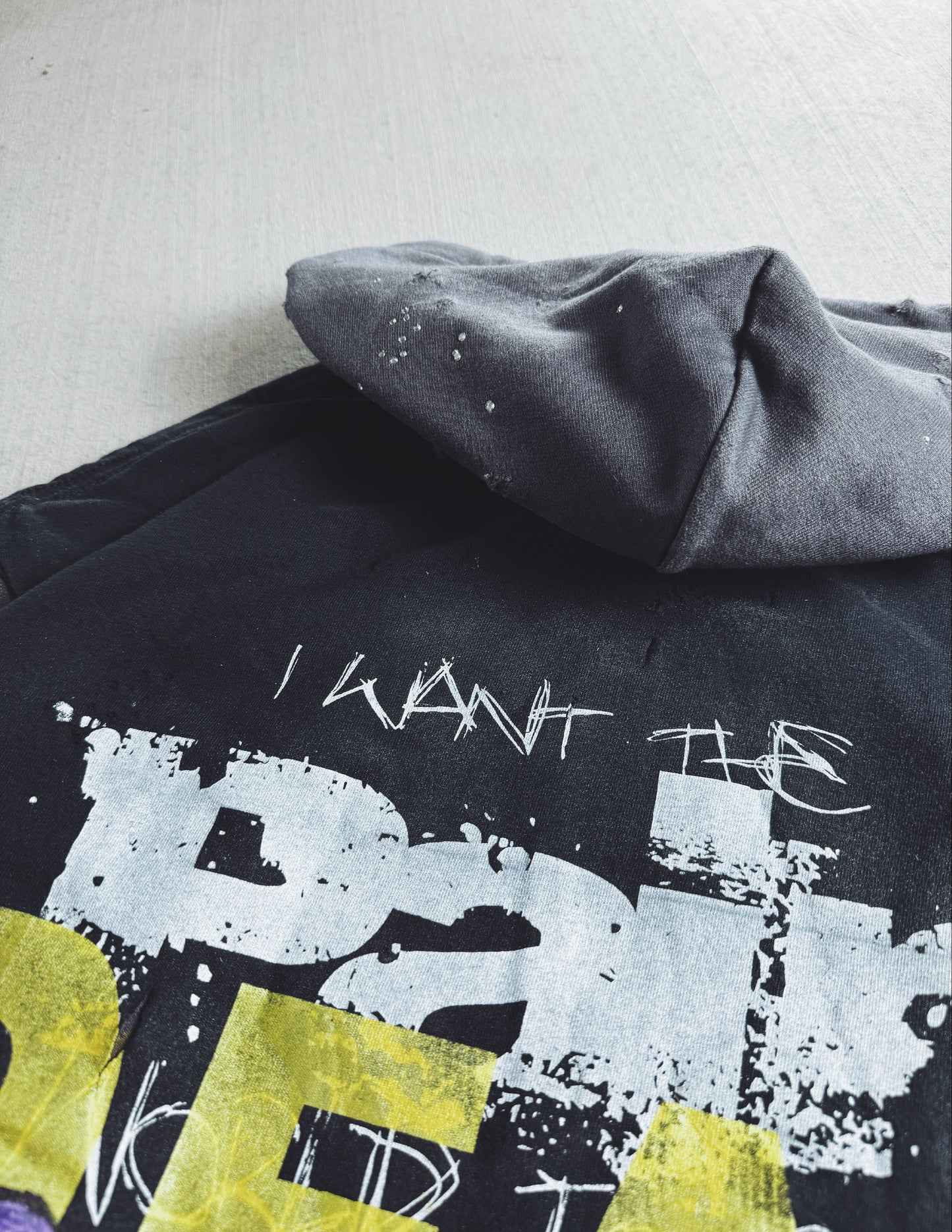 #3 Cement 1 of 1 upcycled hoodie