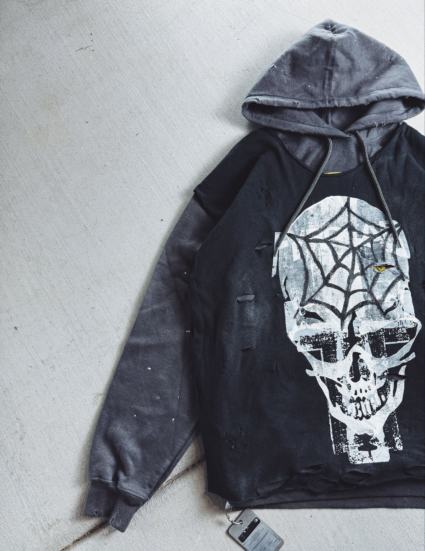 #3 Cement 1 of 1 upcycled hoodie