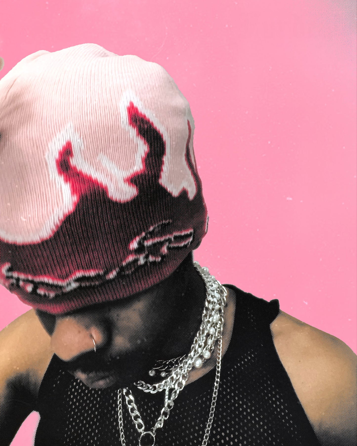 Pink Inferno flame beanie