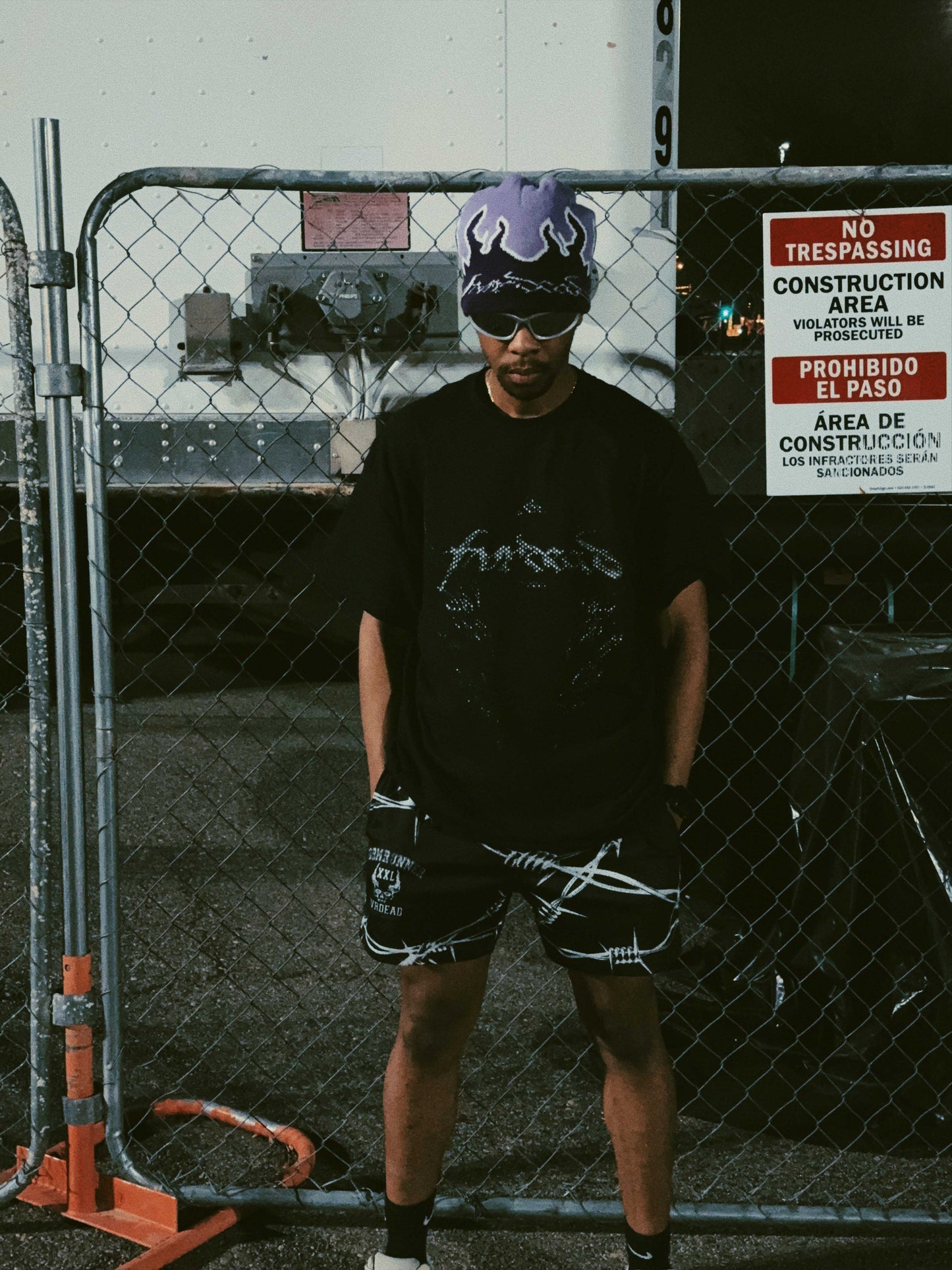 Purple Haze flame beanie