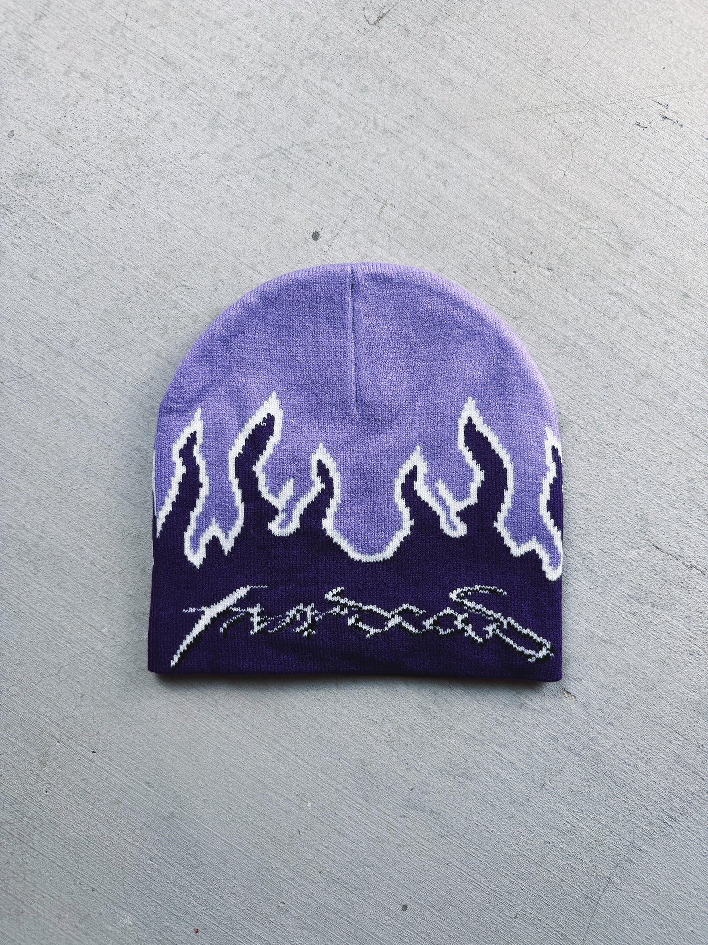 Purple Haze flame beanie