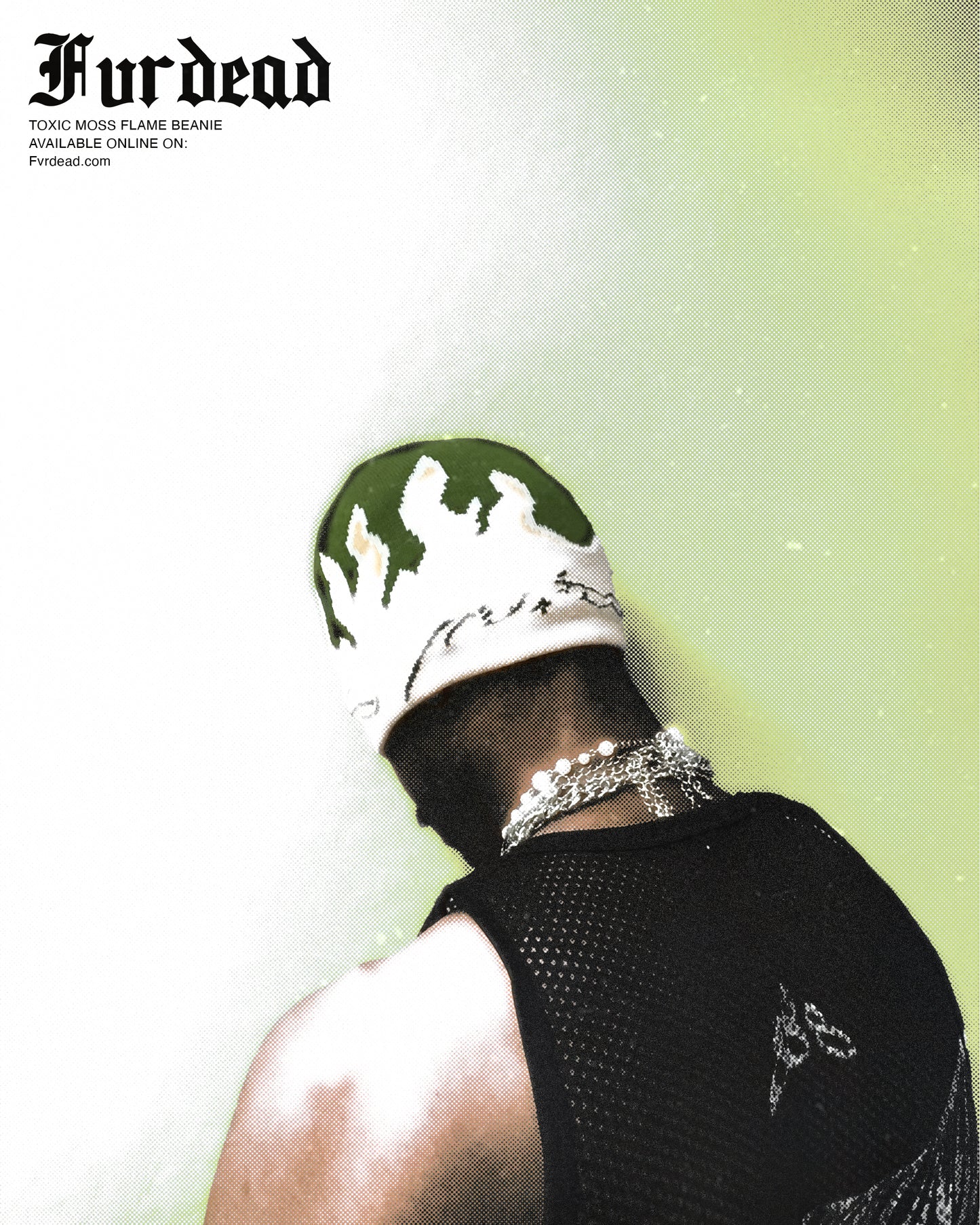 Toxic Moss flame beanie