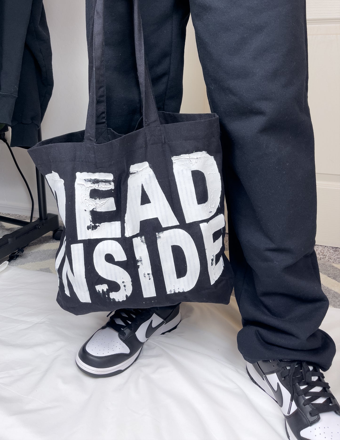 2. Dead Inside Tote Bag Black