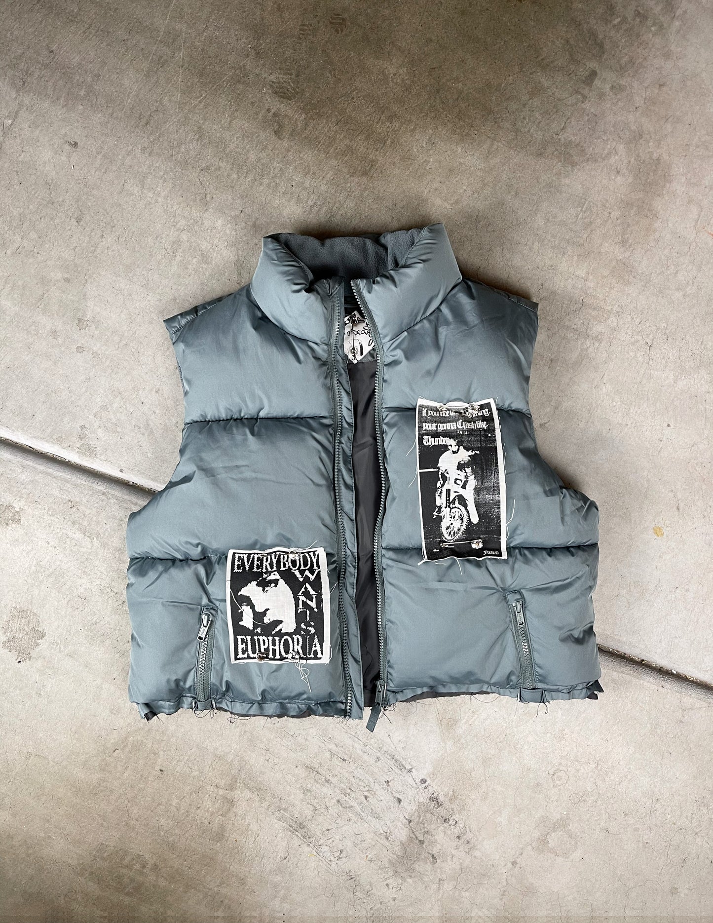 4. Euphoria cropped Puffer vest.