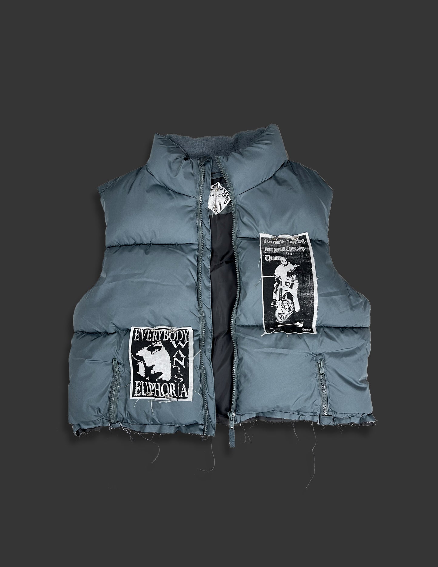 4. Euphoria cropped Puffer vest.