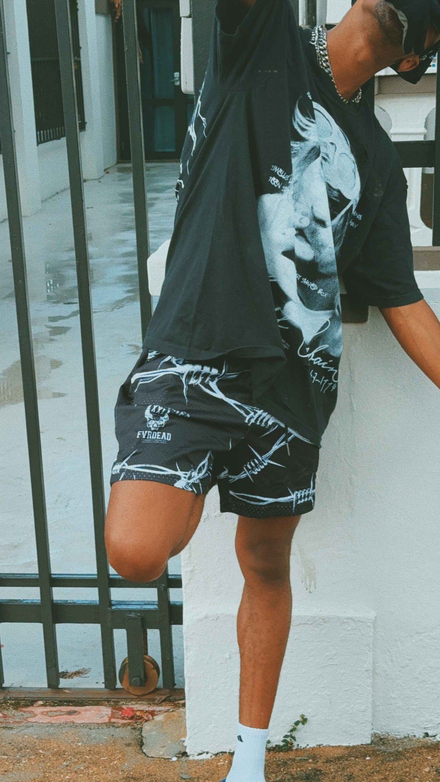 Barbwire Shorts Formrunner x Fvrdead