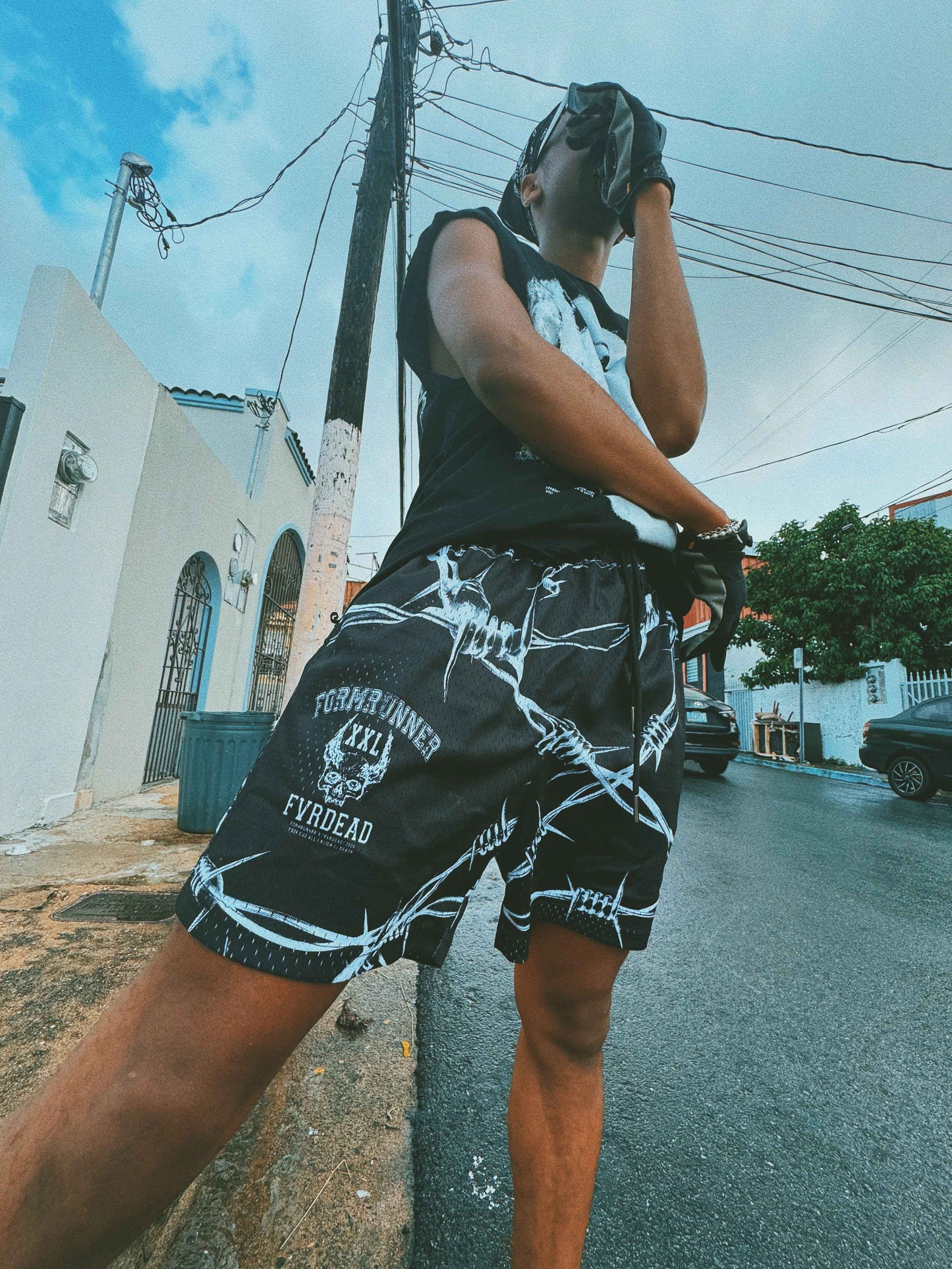 Barbwire Shorts Formrunner x Fvrdead