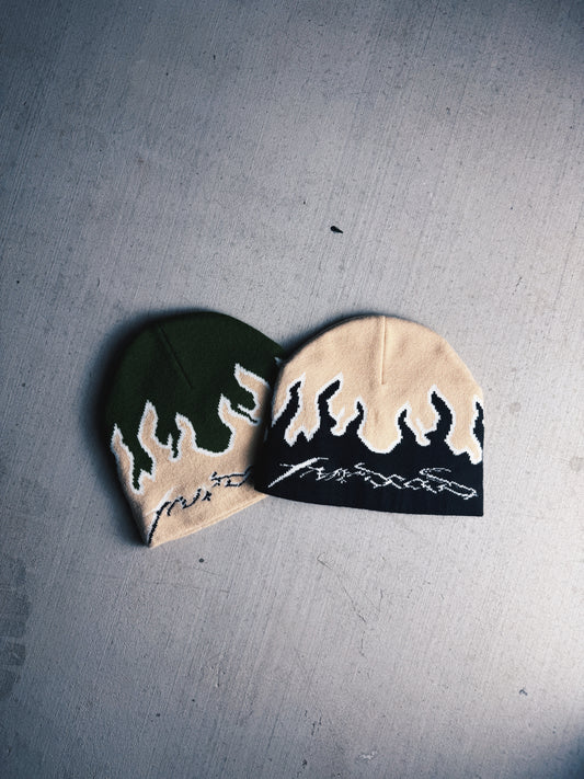 Black Toxic Flame beanie bundle