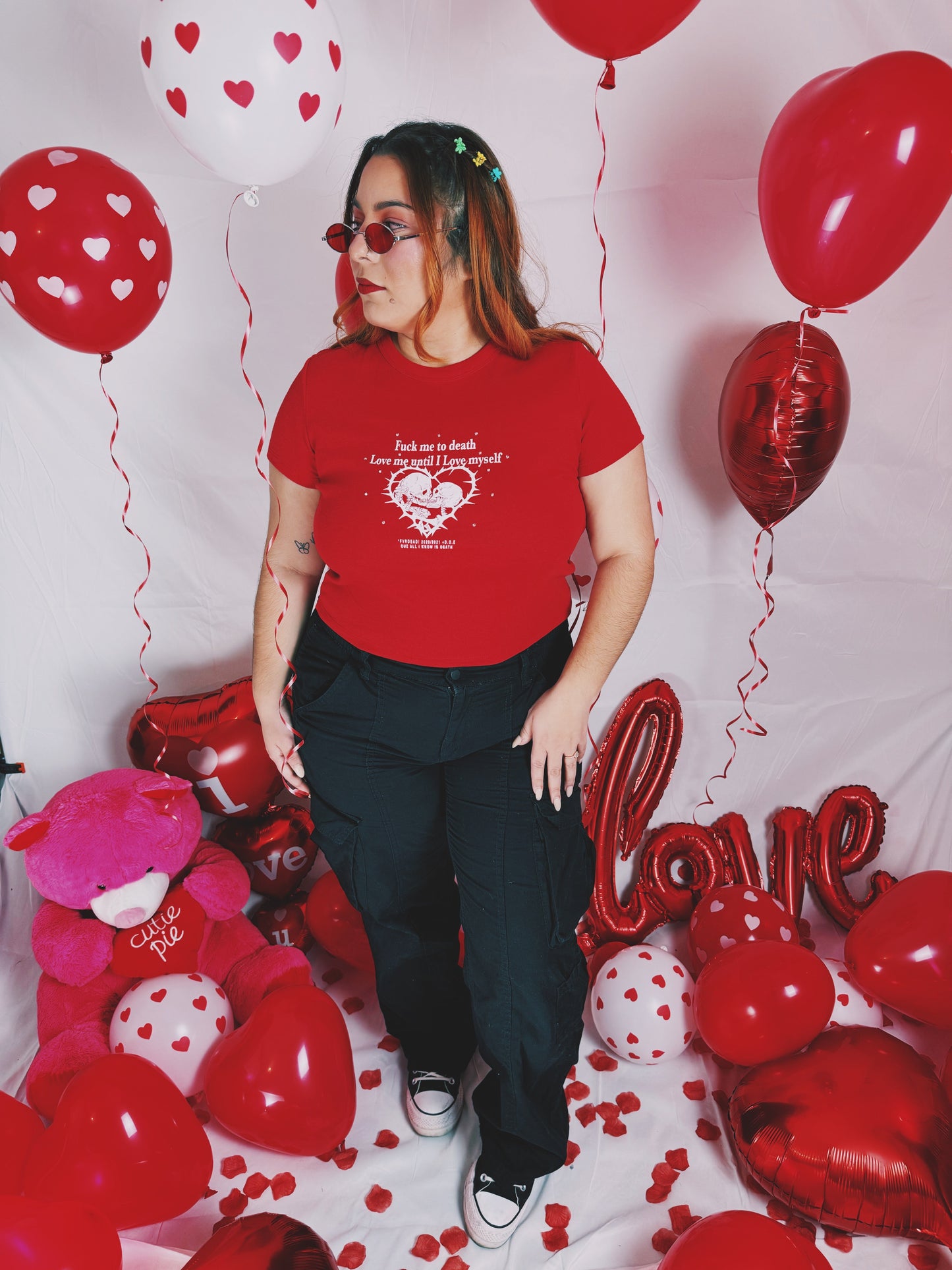 F*ck me to death red baby tee