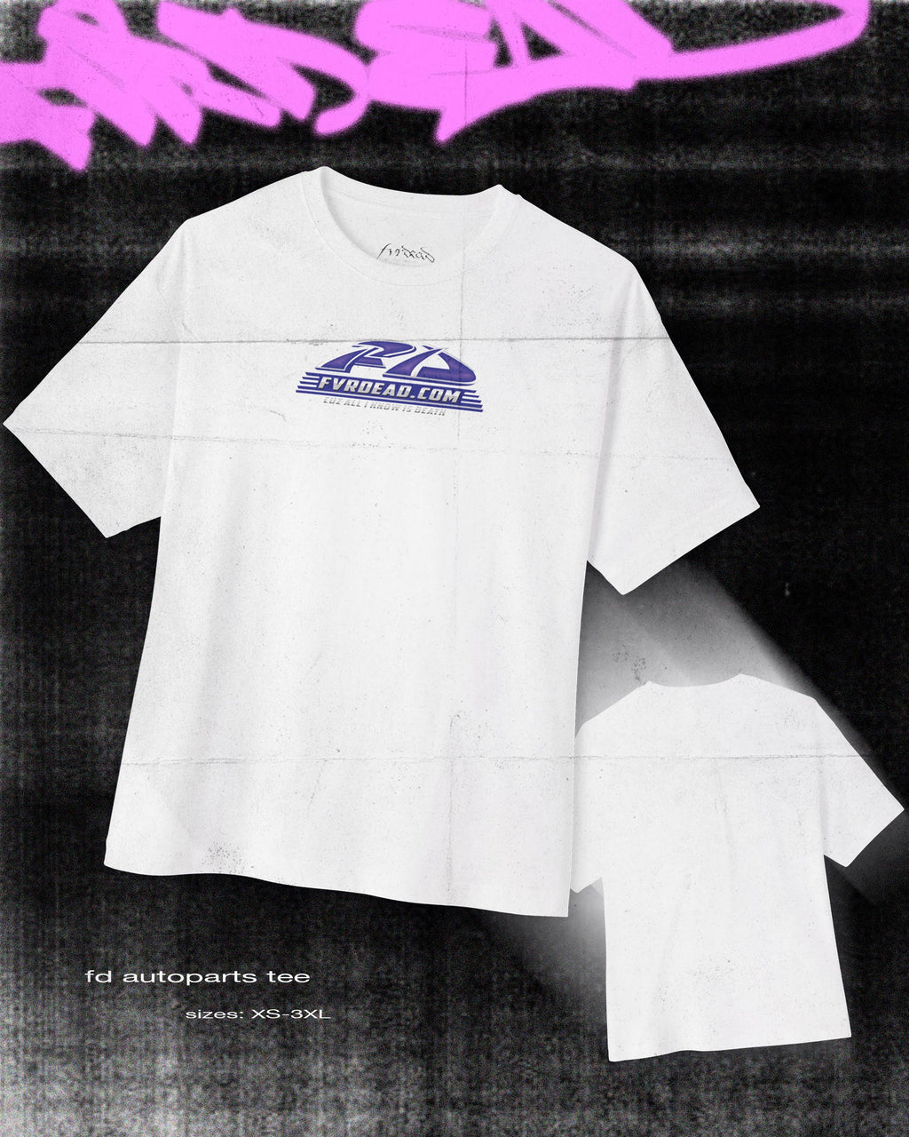 FD autoparts white v1.2 tee