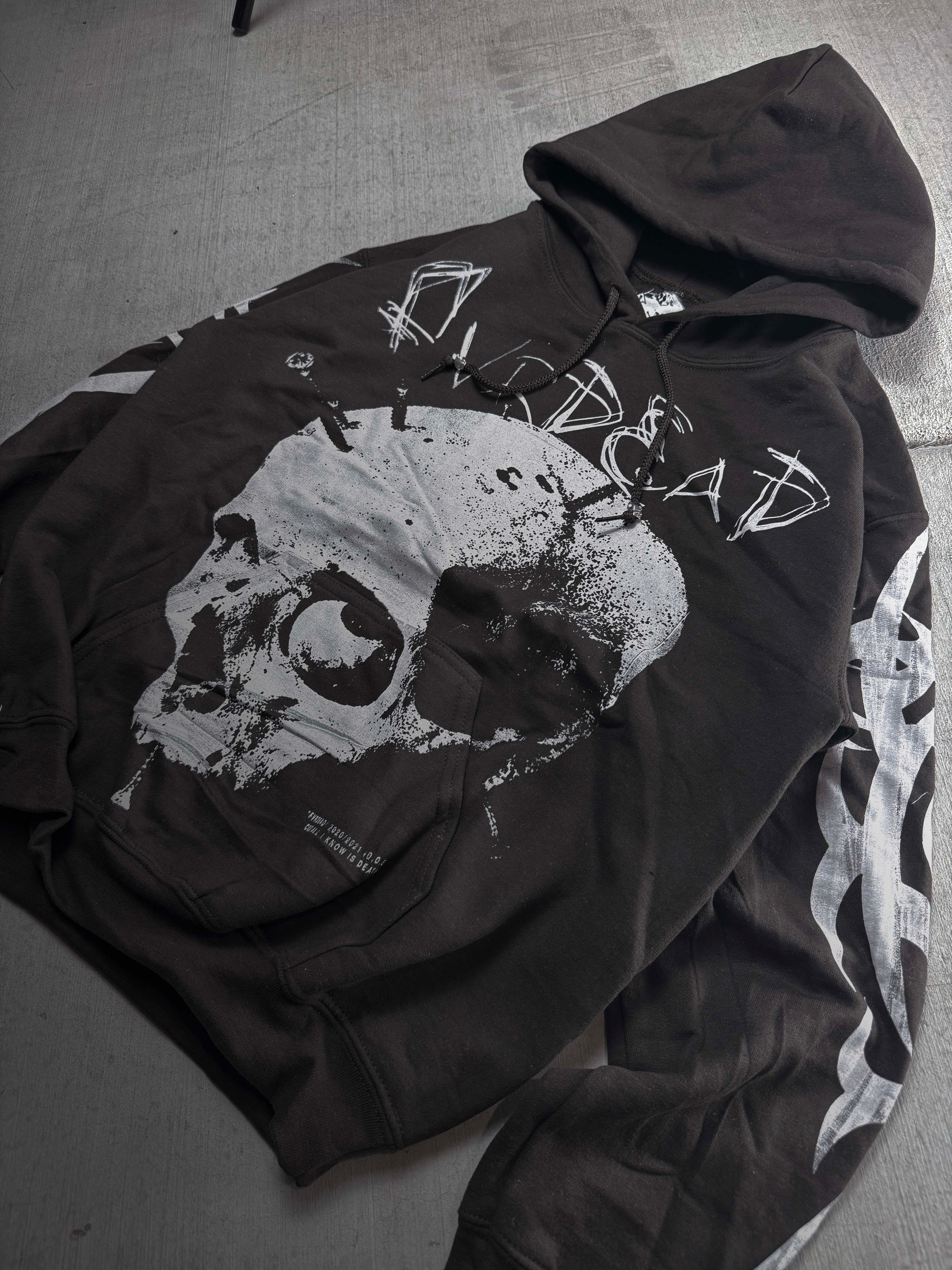 Mentally Screwed Skull Brown hoodie