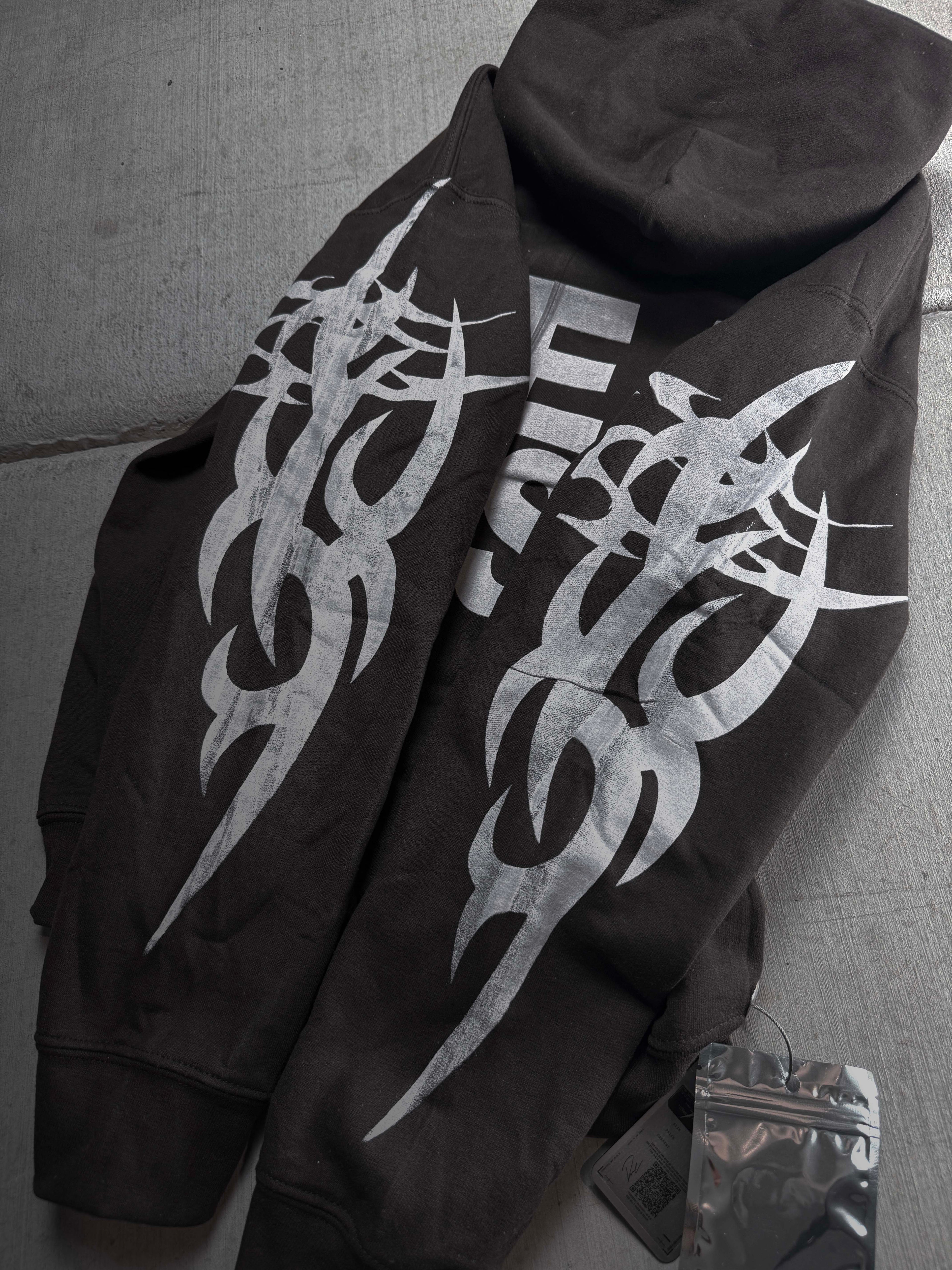 Mentally Screwed Skull Brown hoodie