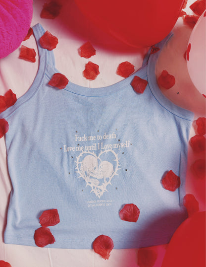 F*ck me to death baby blue baby tee