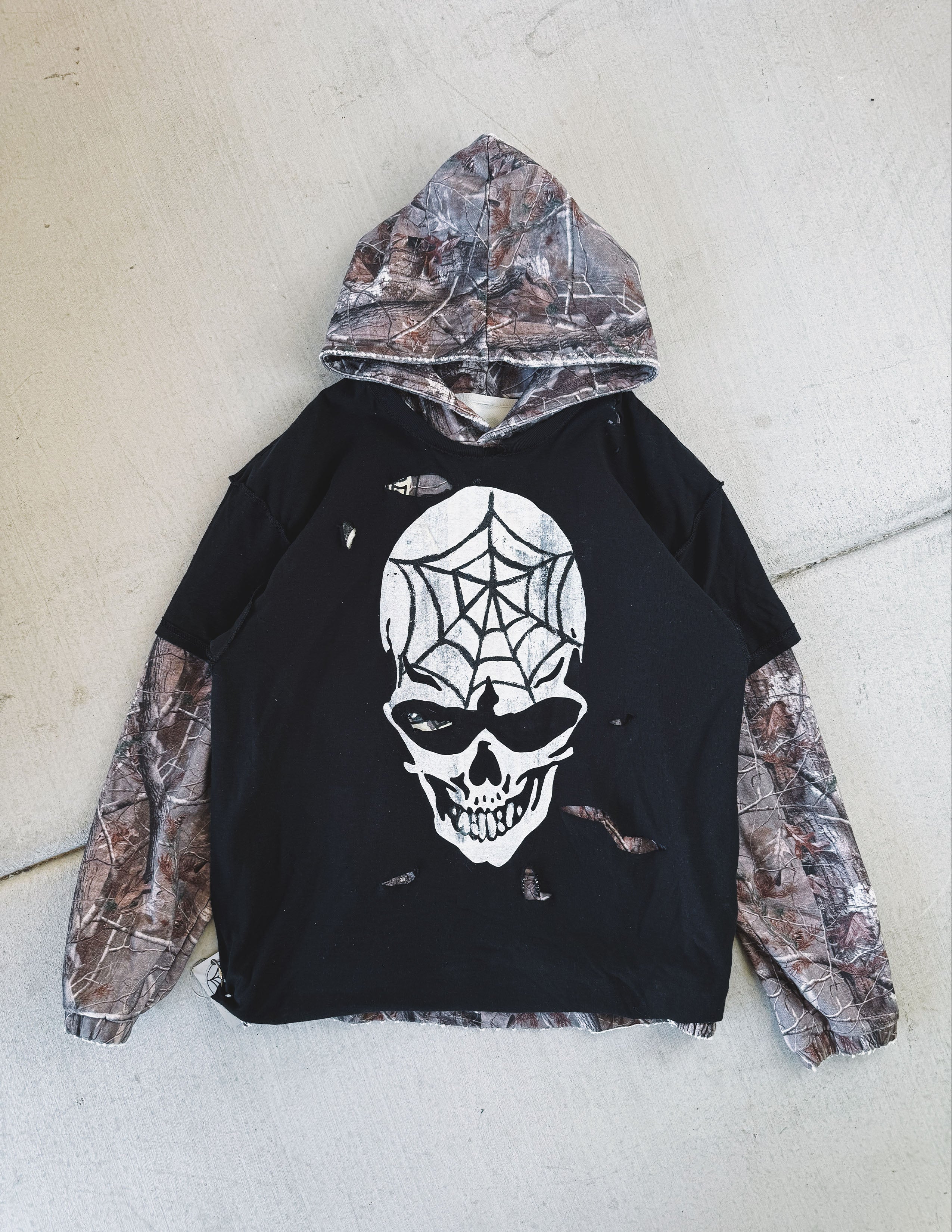 #2 Camo 1 of 1 upcycled hoodie