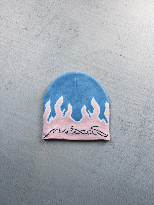 Cotton Candy flame beanie