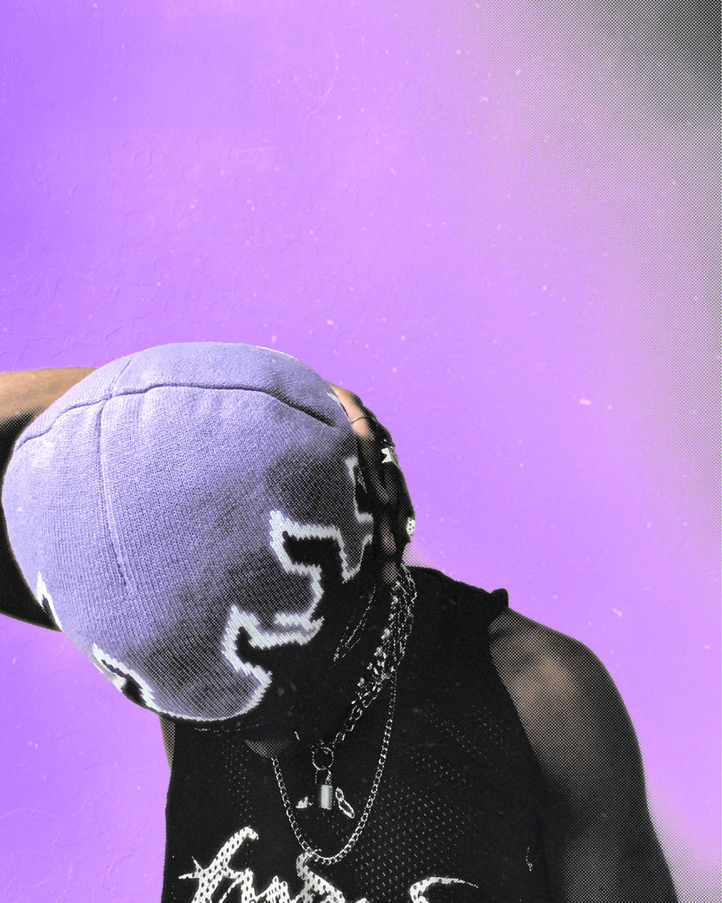 Gorro con llamas Purple Haze