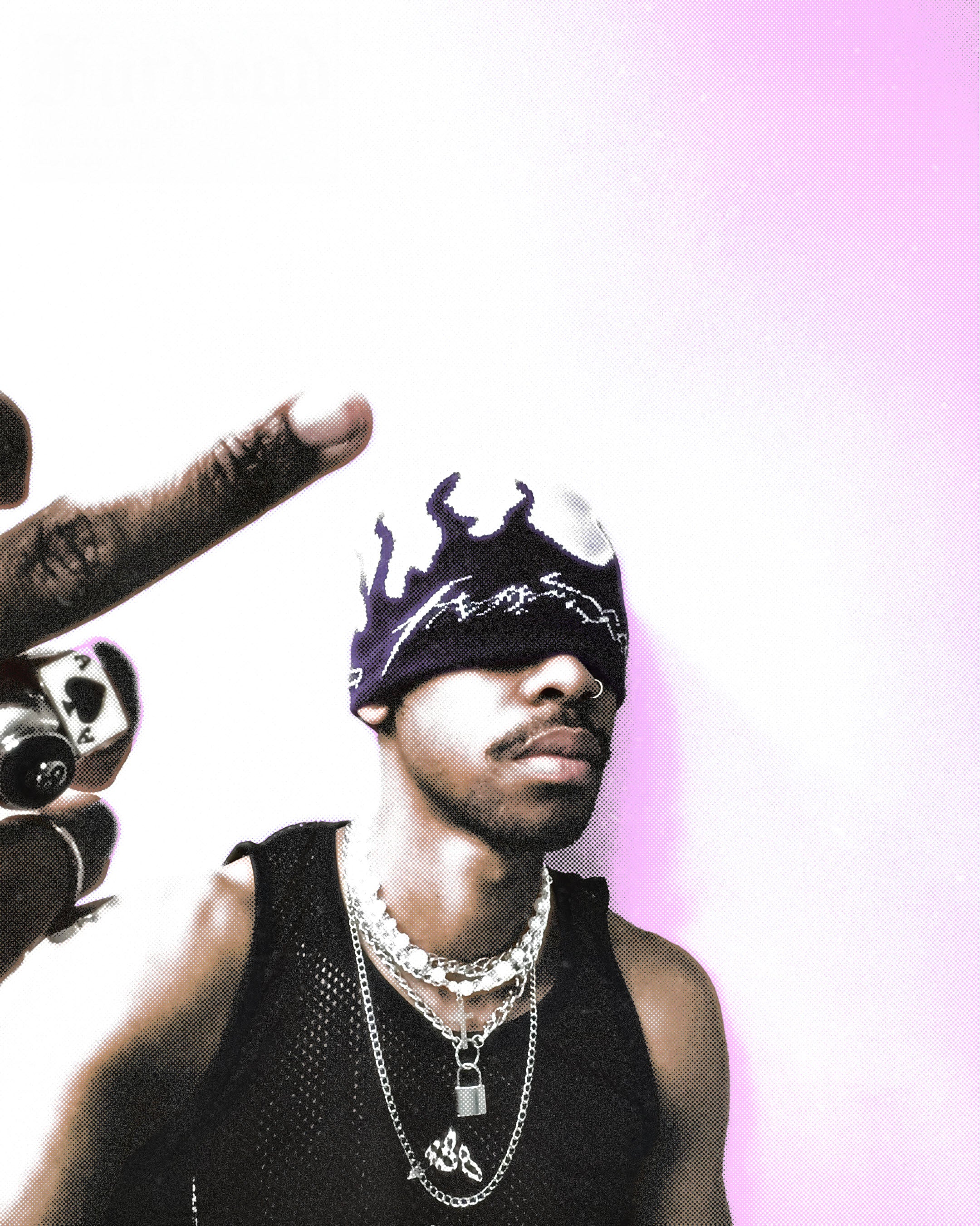 Gorro con llamas Purple Haze