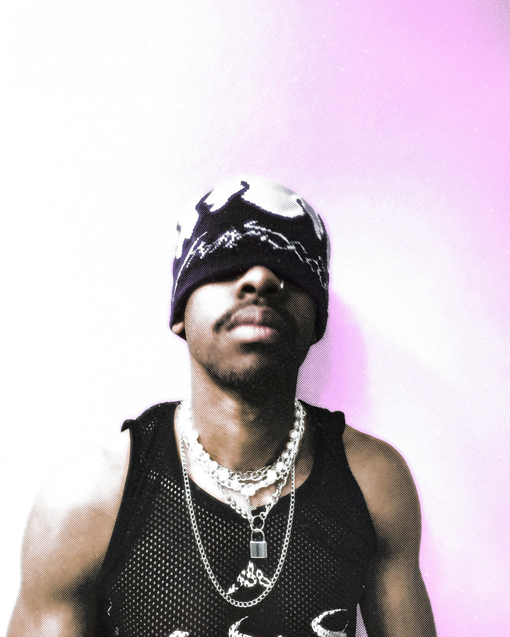 Gorro con llamas Purple Haze