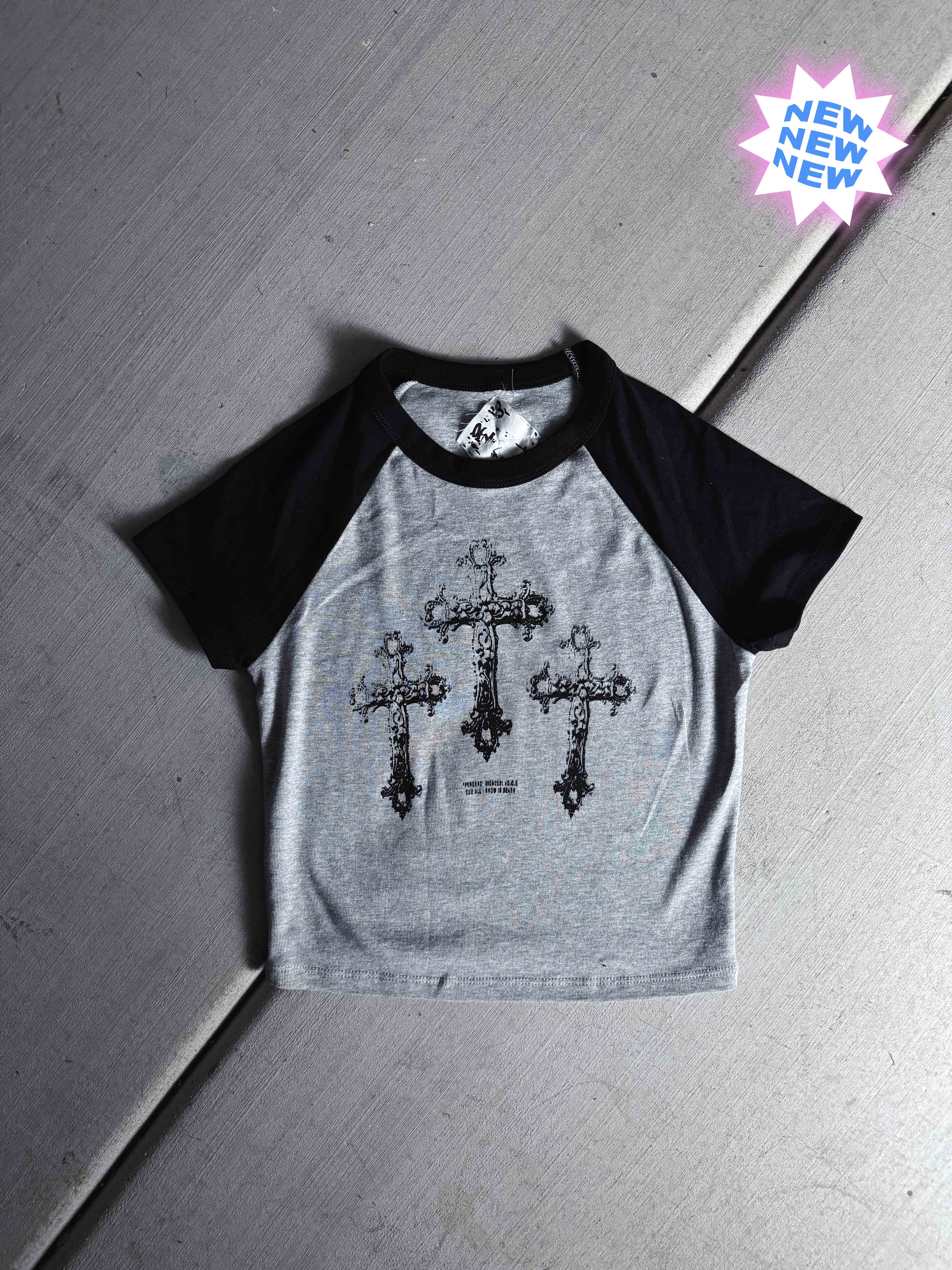 Holy Trinity Baby tee black/grey – Fvrdead