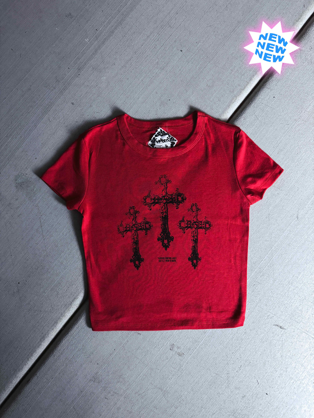 Camiseta de bebé gris/negra con la frase "Fóllame hasta la muerte"