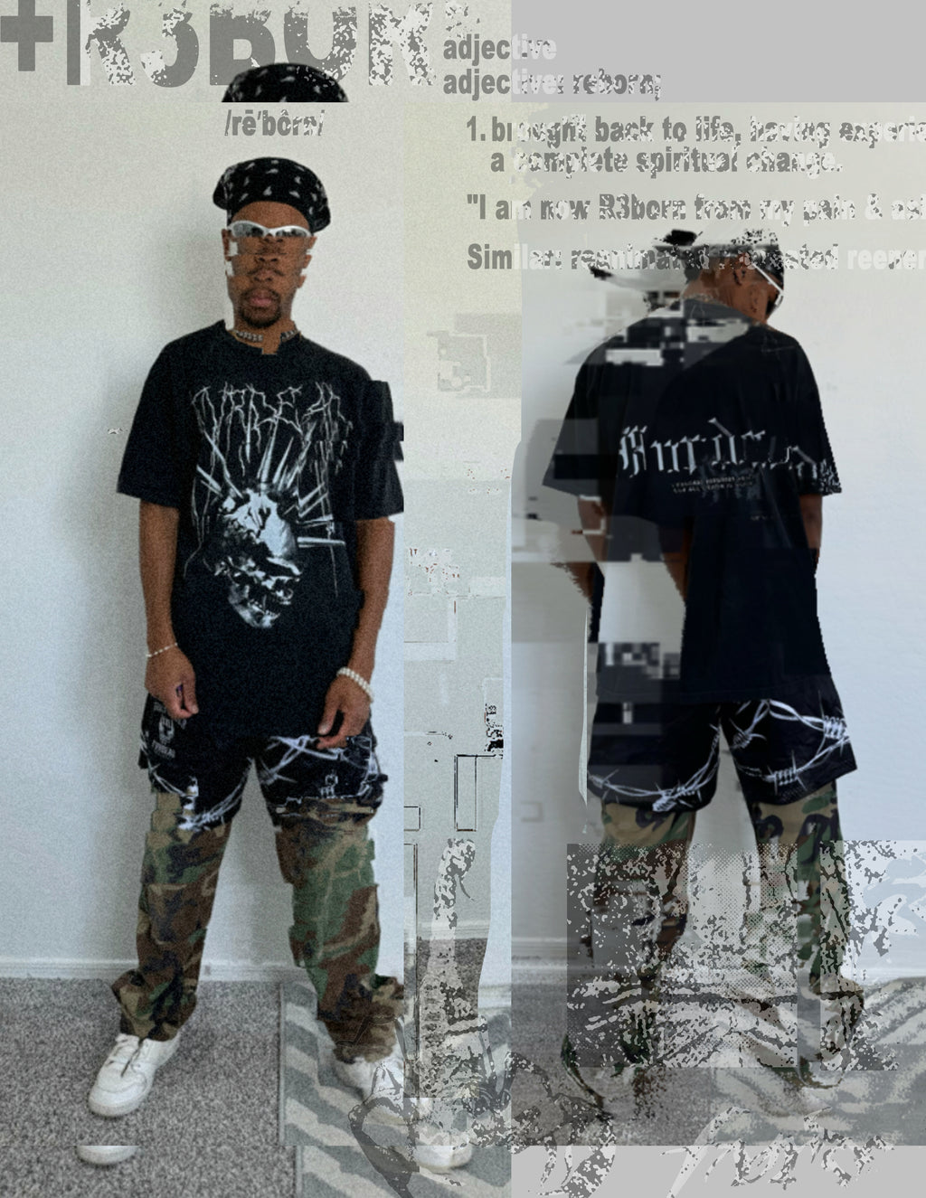 Camiseta de cabeza de metal