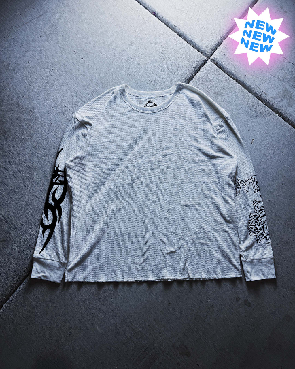 Natural Thermal Waffle Knit LongSleeve