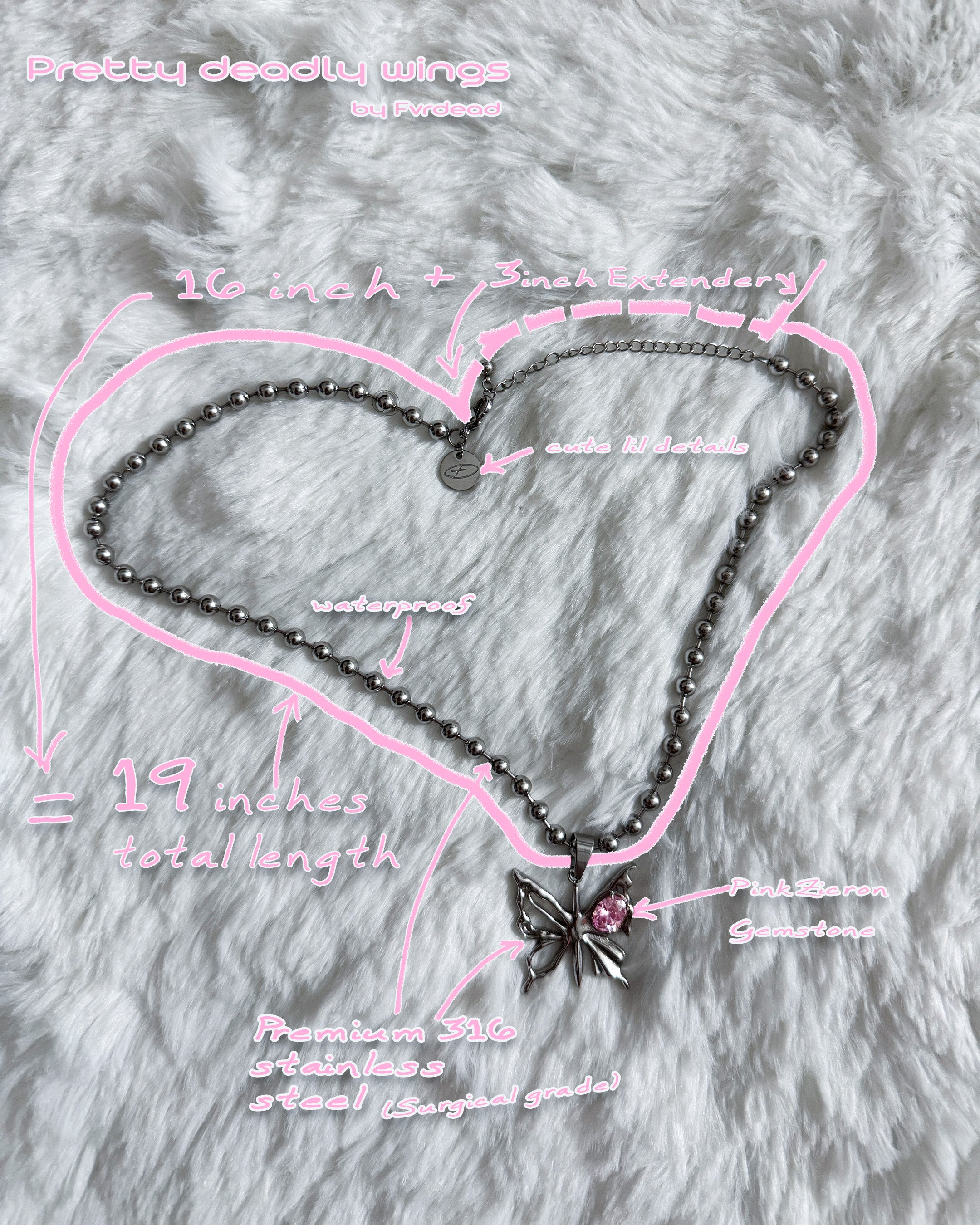 Pretty Deadly Wings necklace