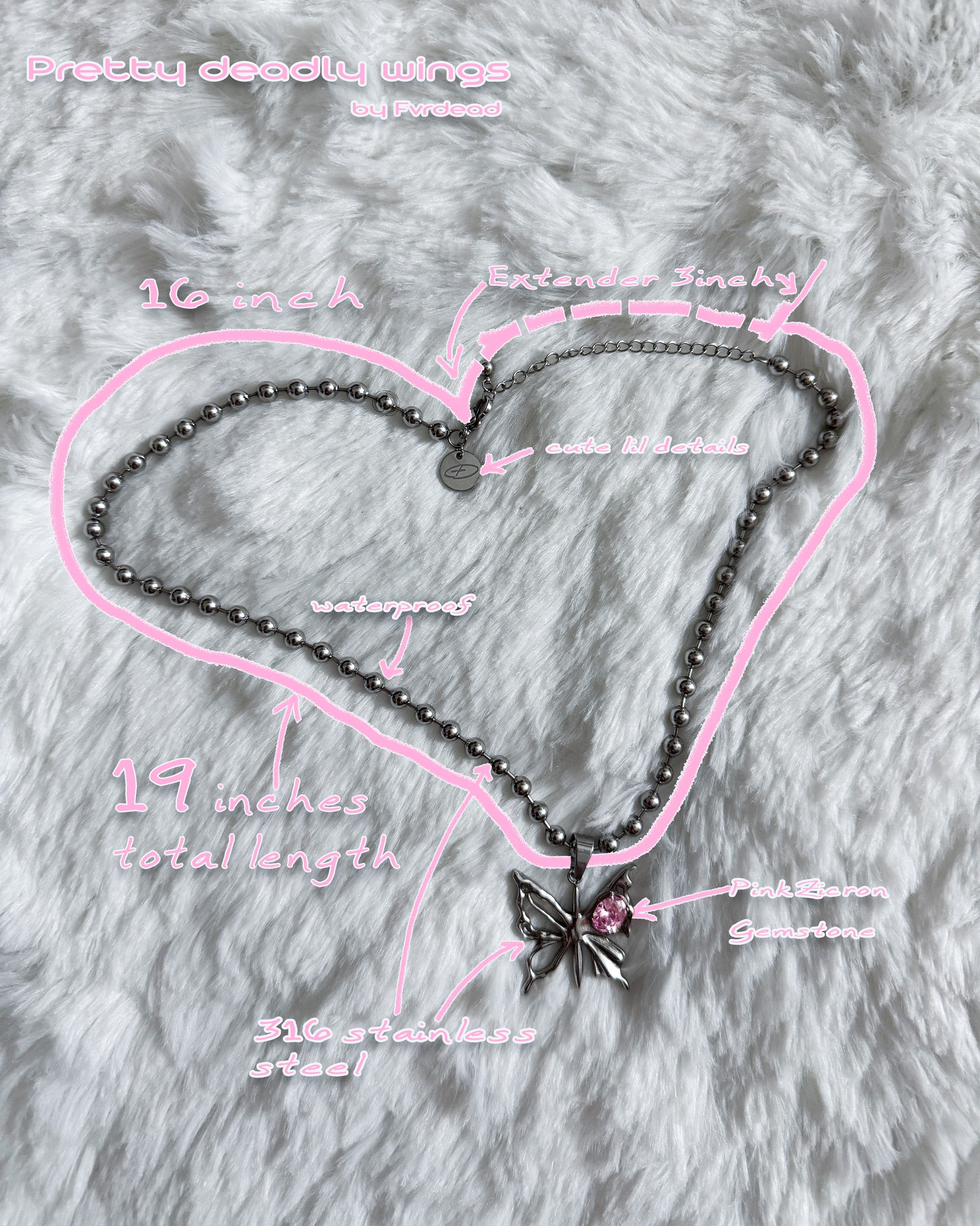 Pretty Deadly Wings necklace