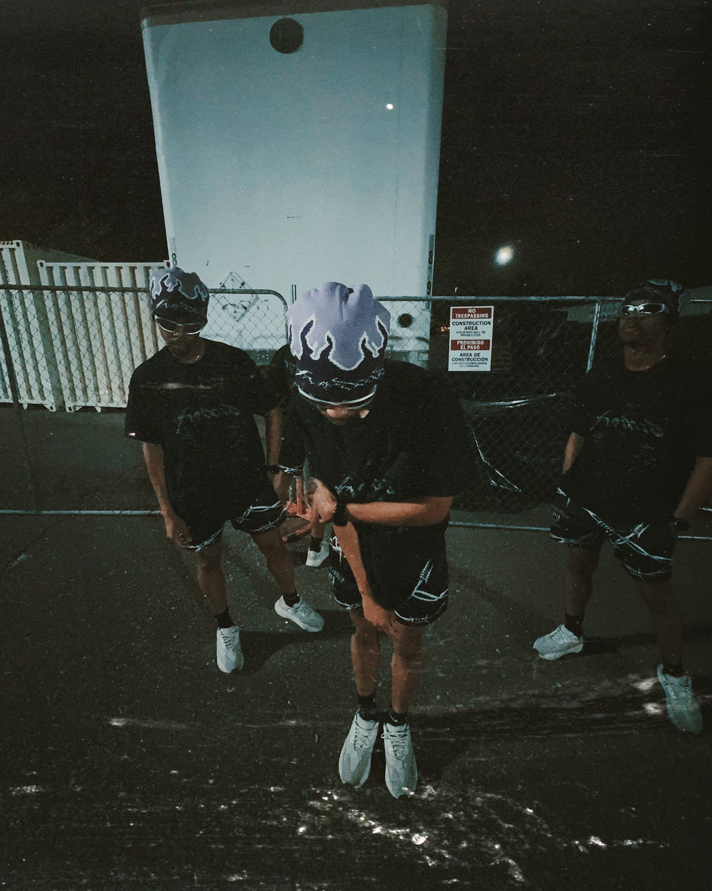 Gorro con llamas Purple Haze