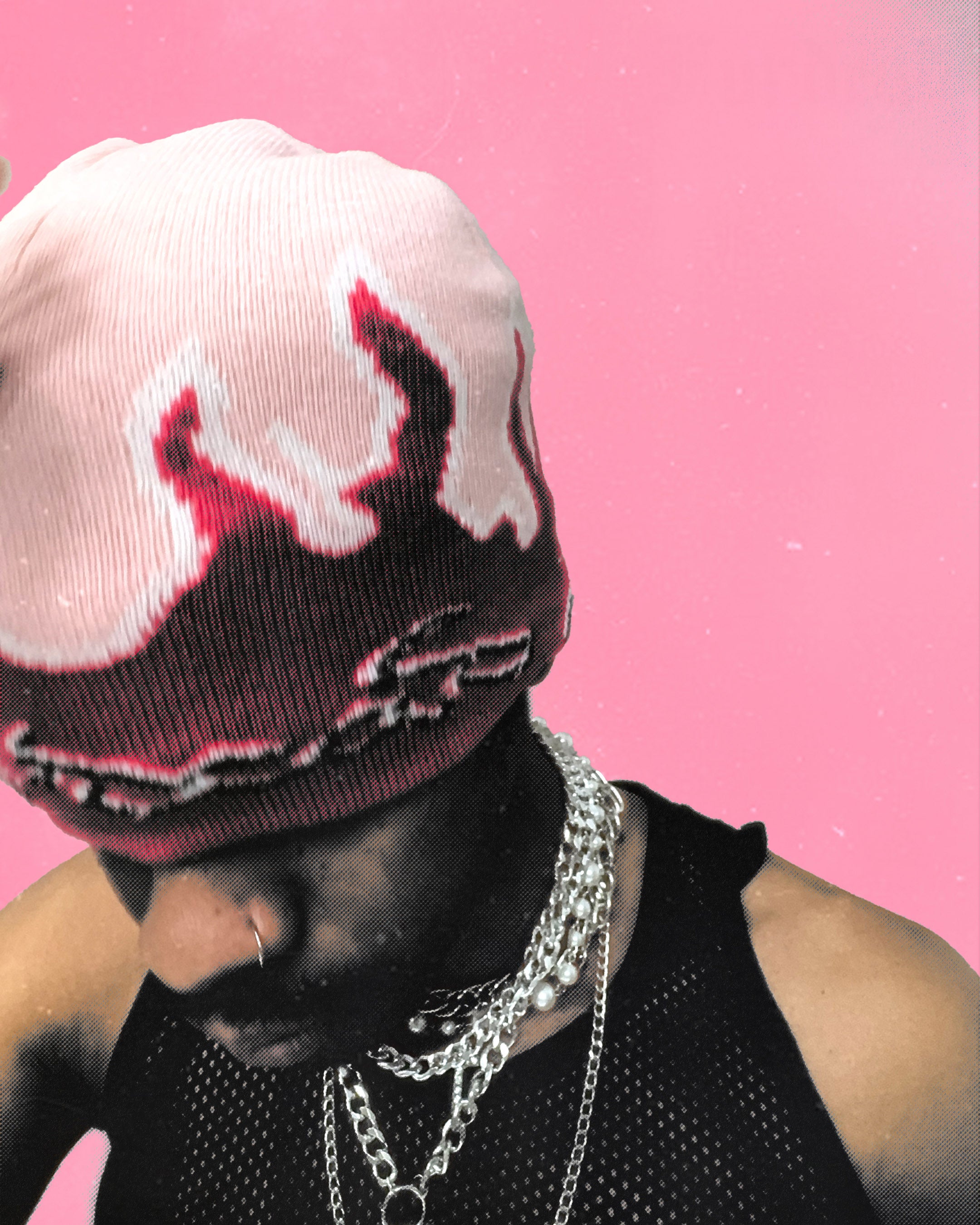 Gorro de llamas Pink Inferno