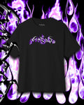 Purple Haze flame logo Blk tee