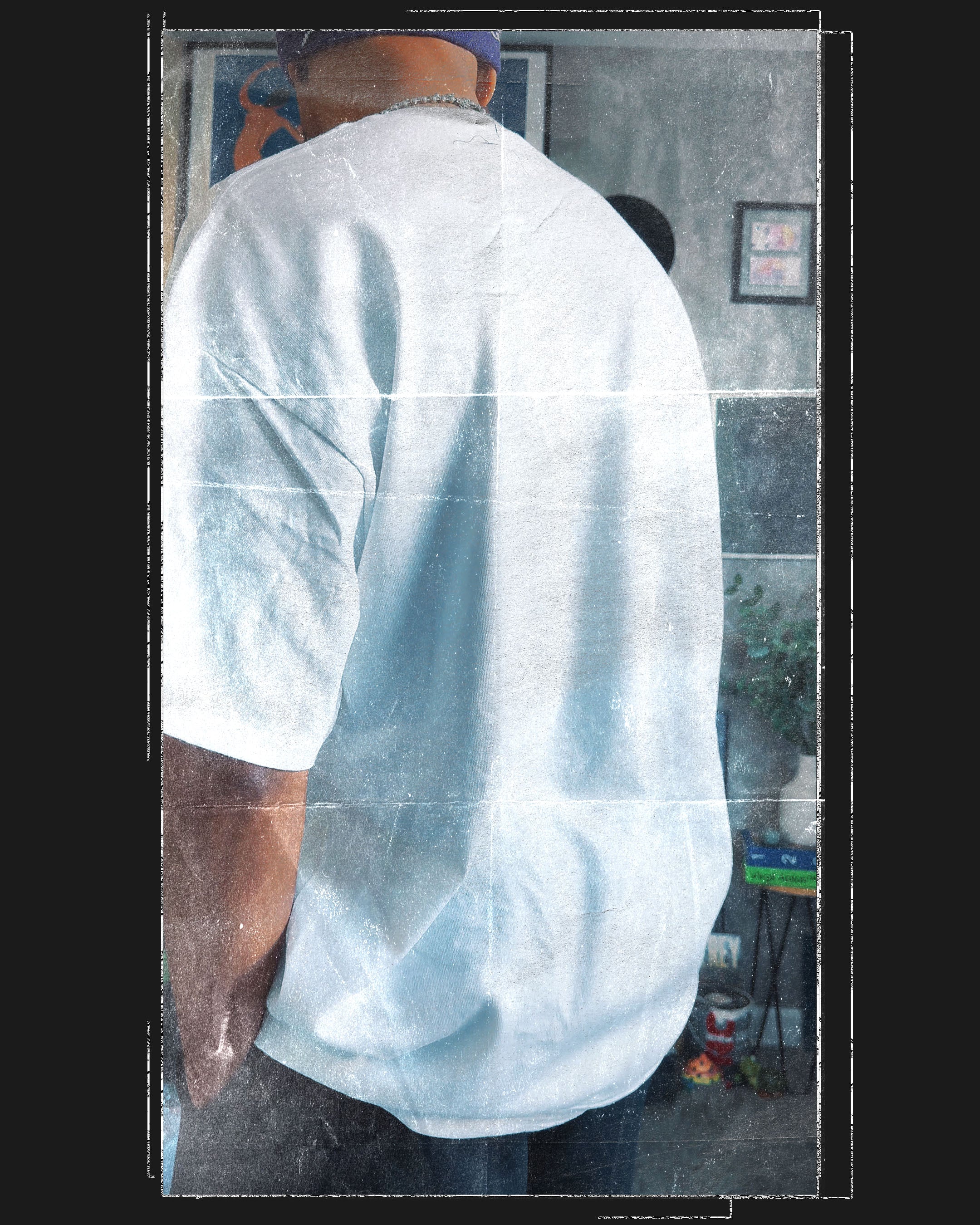 Purple Haze Flame Logo Tee white