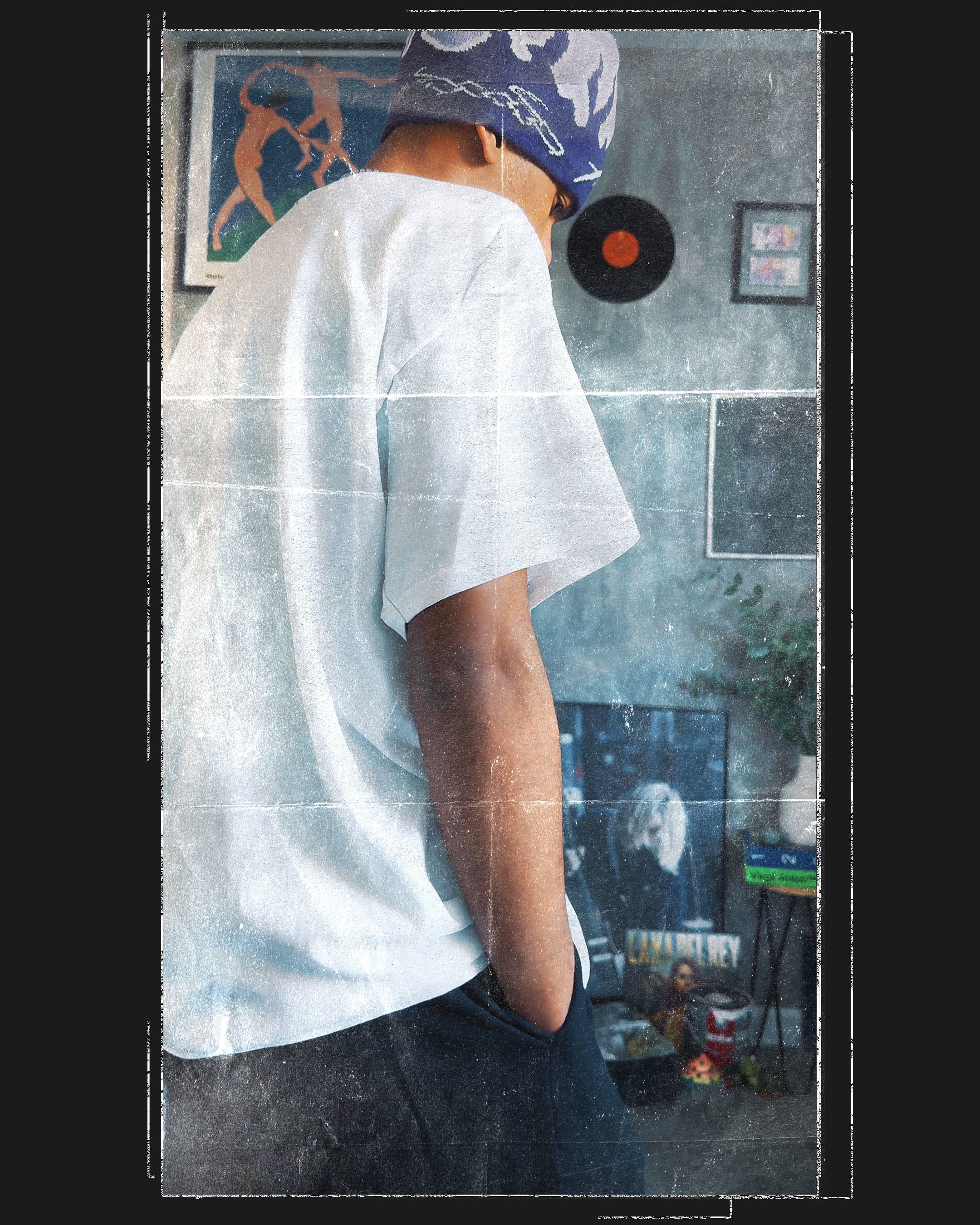 Purple Haze Flame Logo Tee white