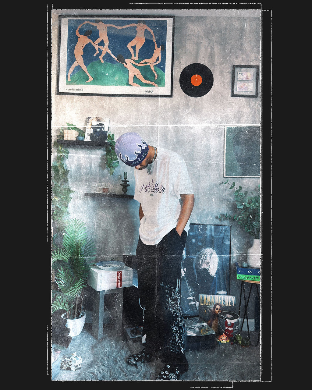 Purple Haze Flame Logo Tee white