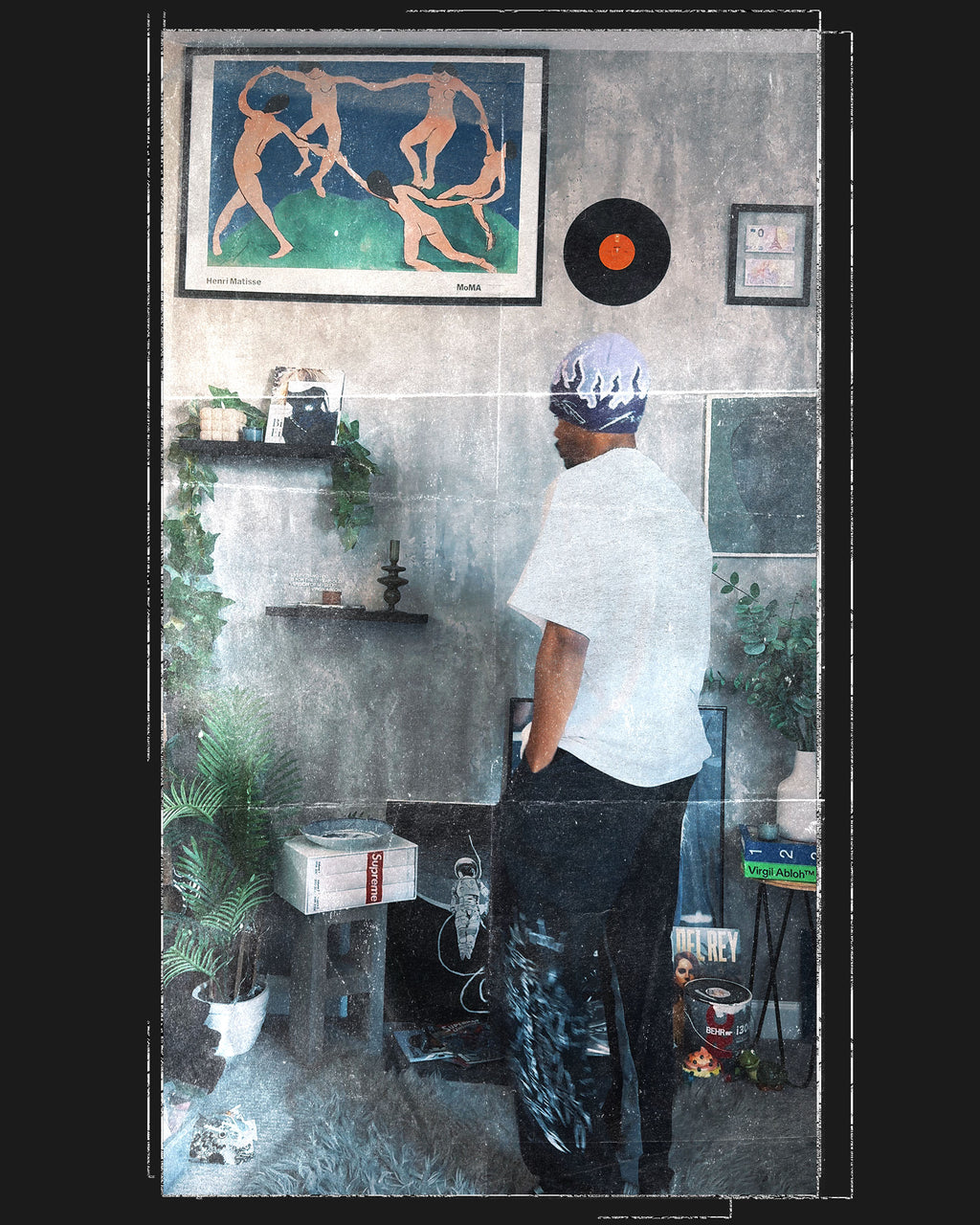 Purple Haze Flame Logo Tee white