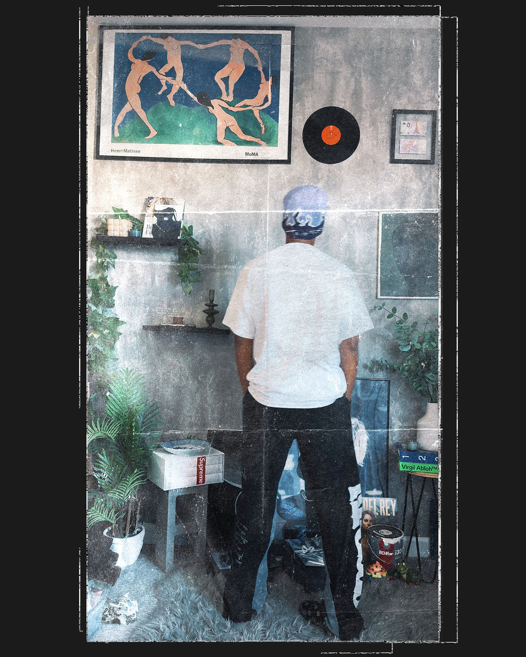 Purple Haze Flame Logo Tee white