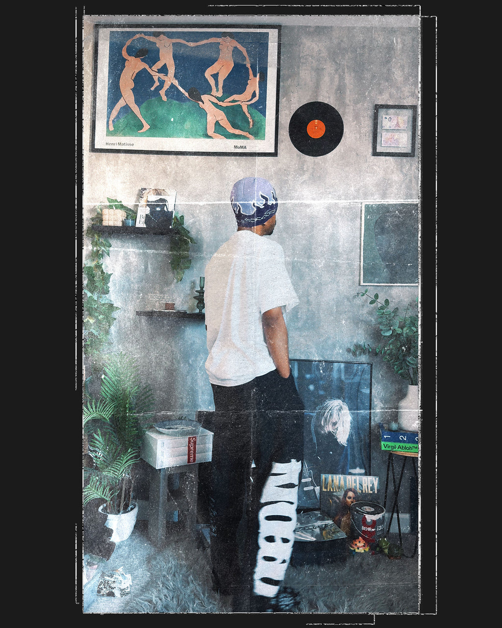 Purple Haze Flame Logo Tee white