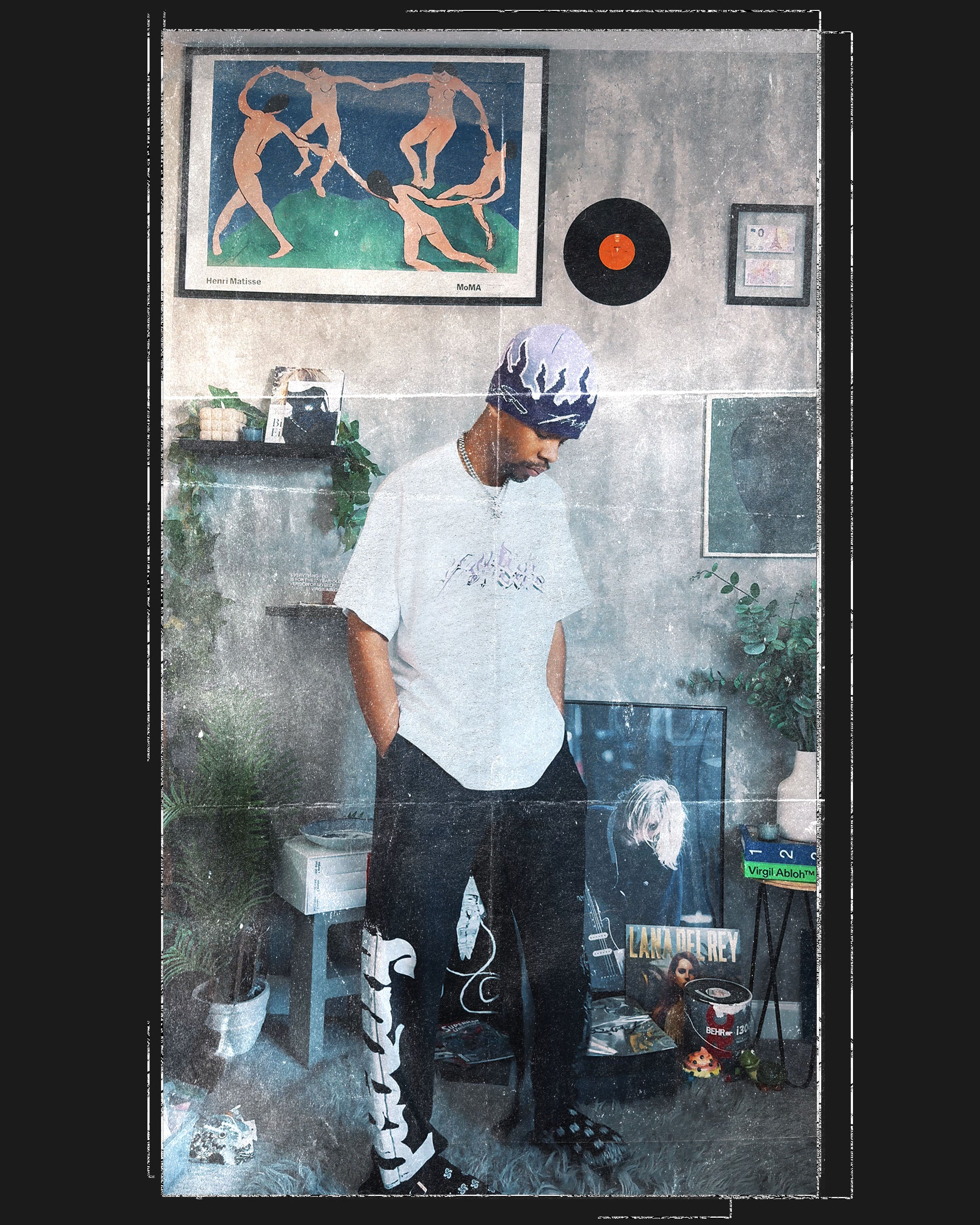 Purple Haze Flame Logo Tee white