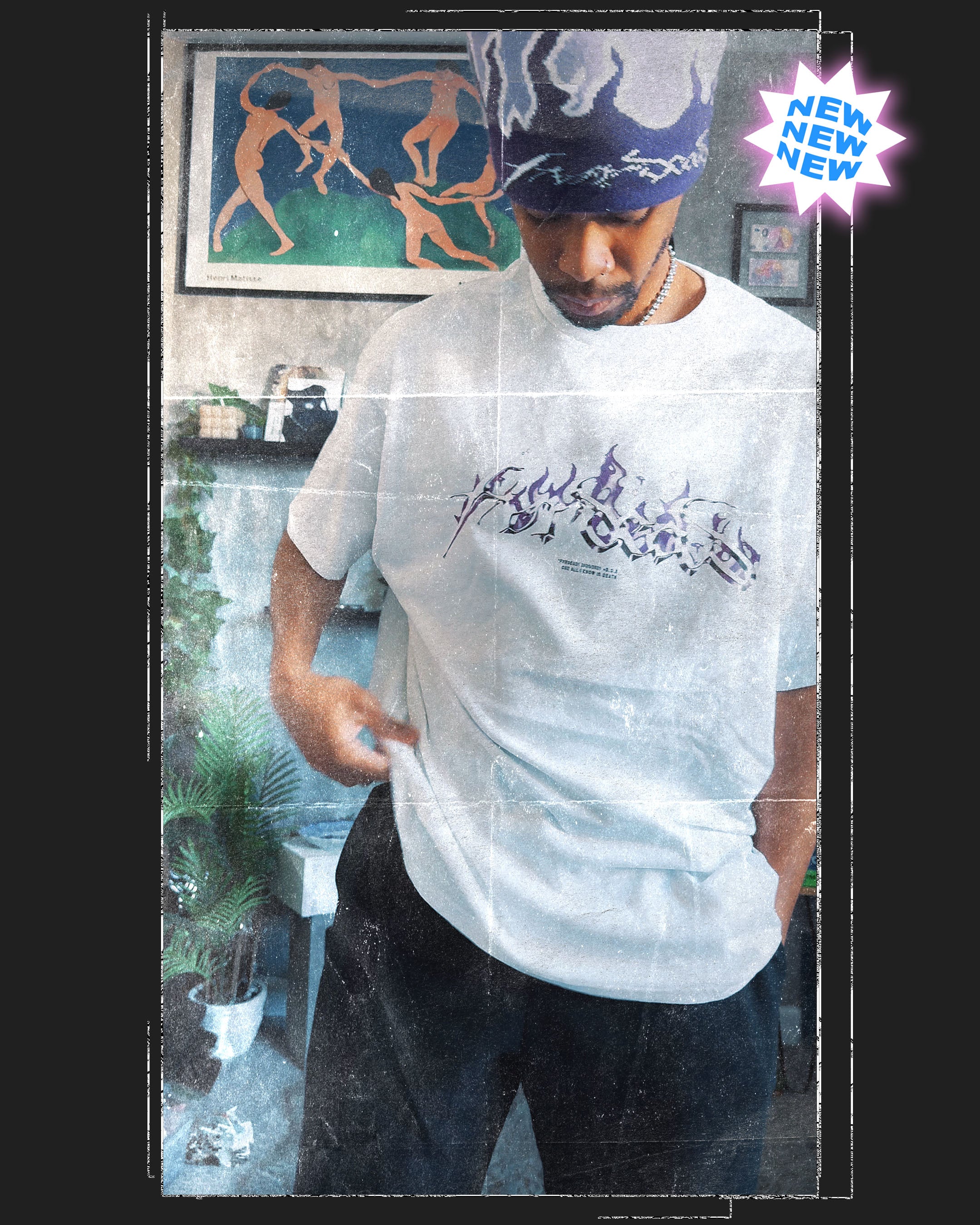 Purple Haze Flame Logo Tee white