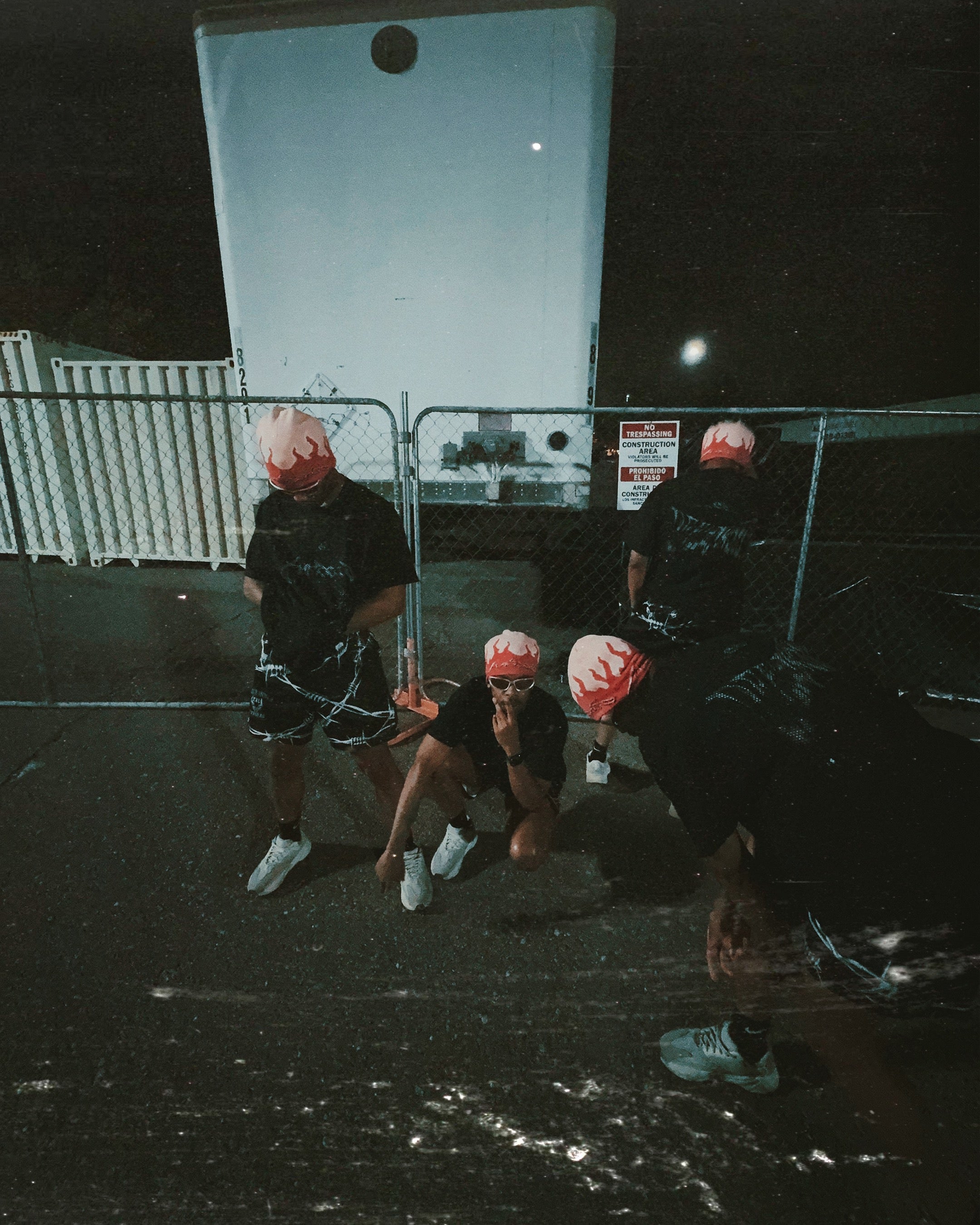 Pink Inferno flame beanie