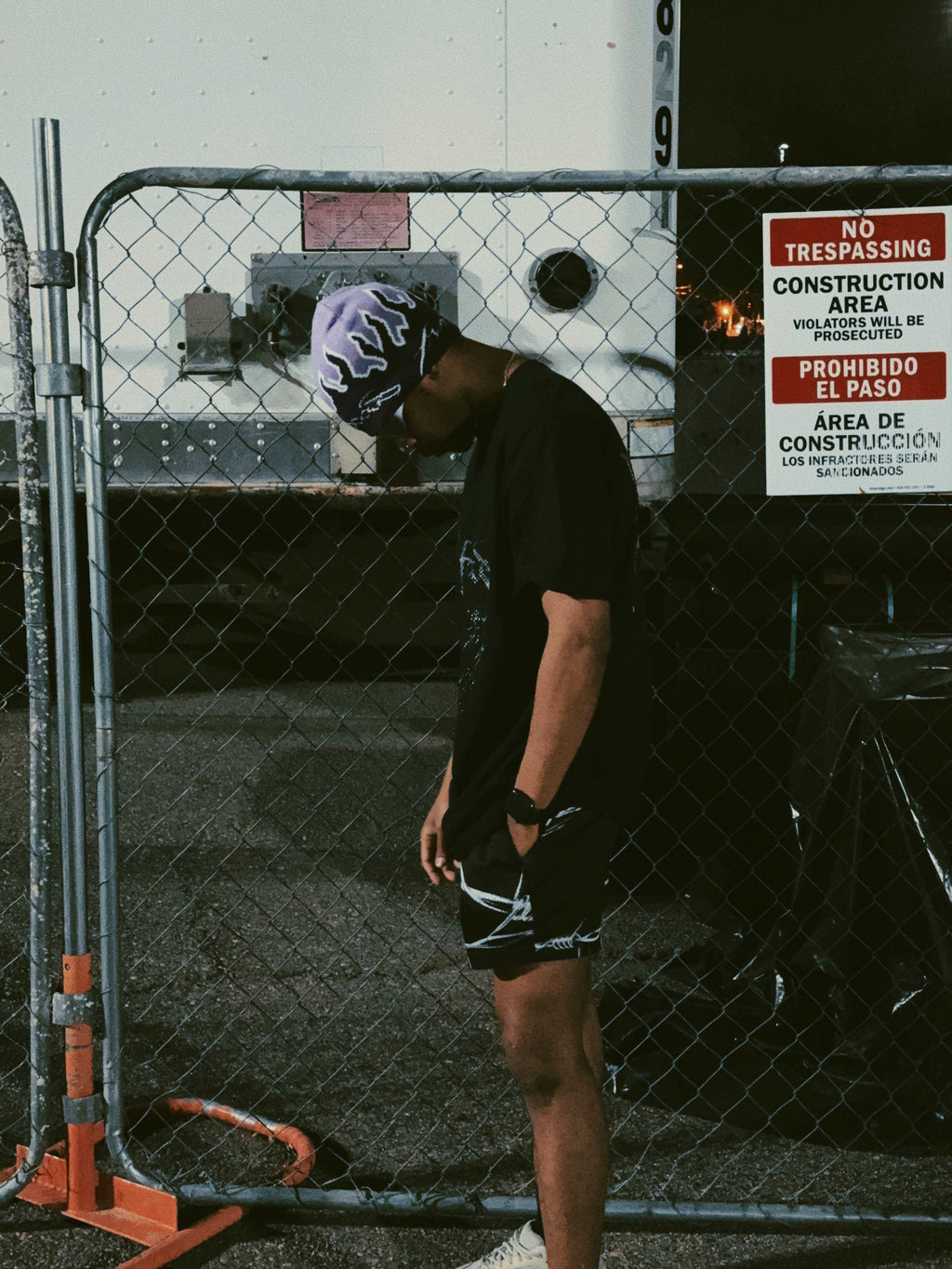 Gorro con llamas Purple Haze