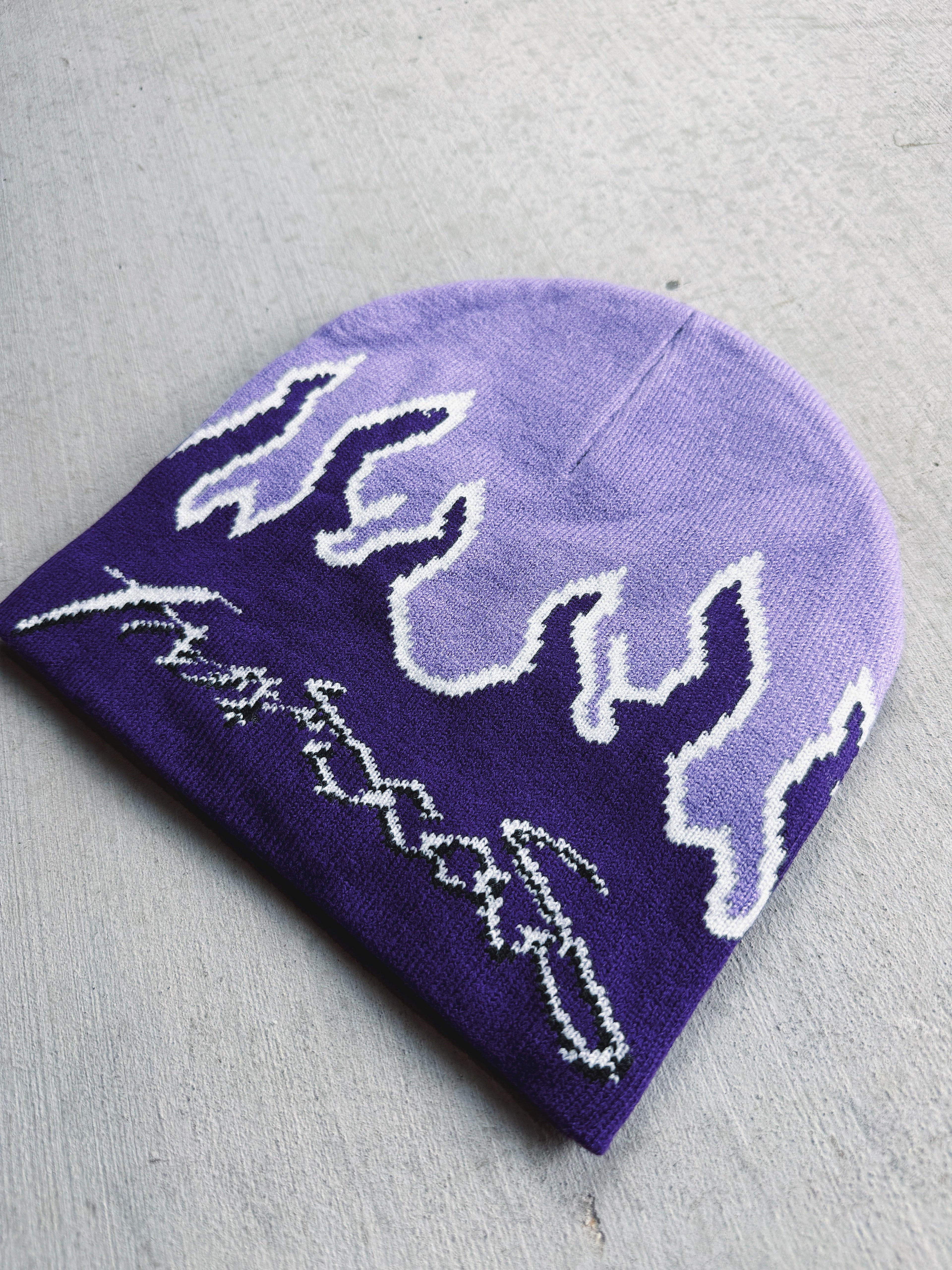 Purple Haze flame beanie